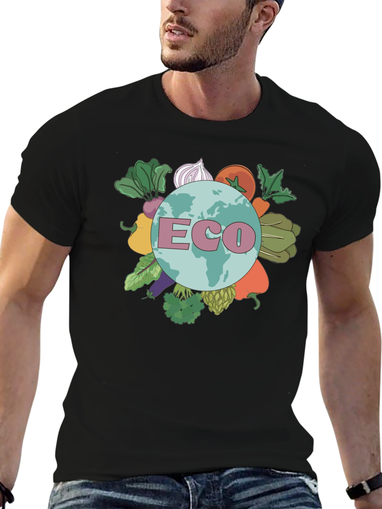 Eco Earth T-Shirt - Vegetable Planet Graphic Tee