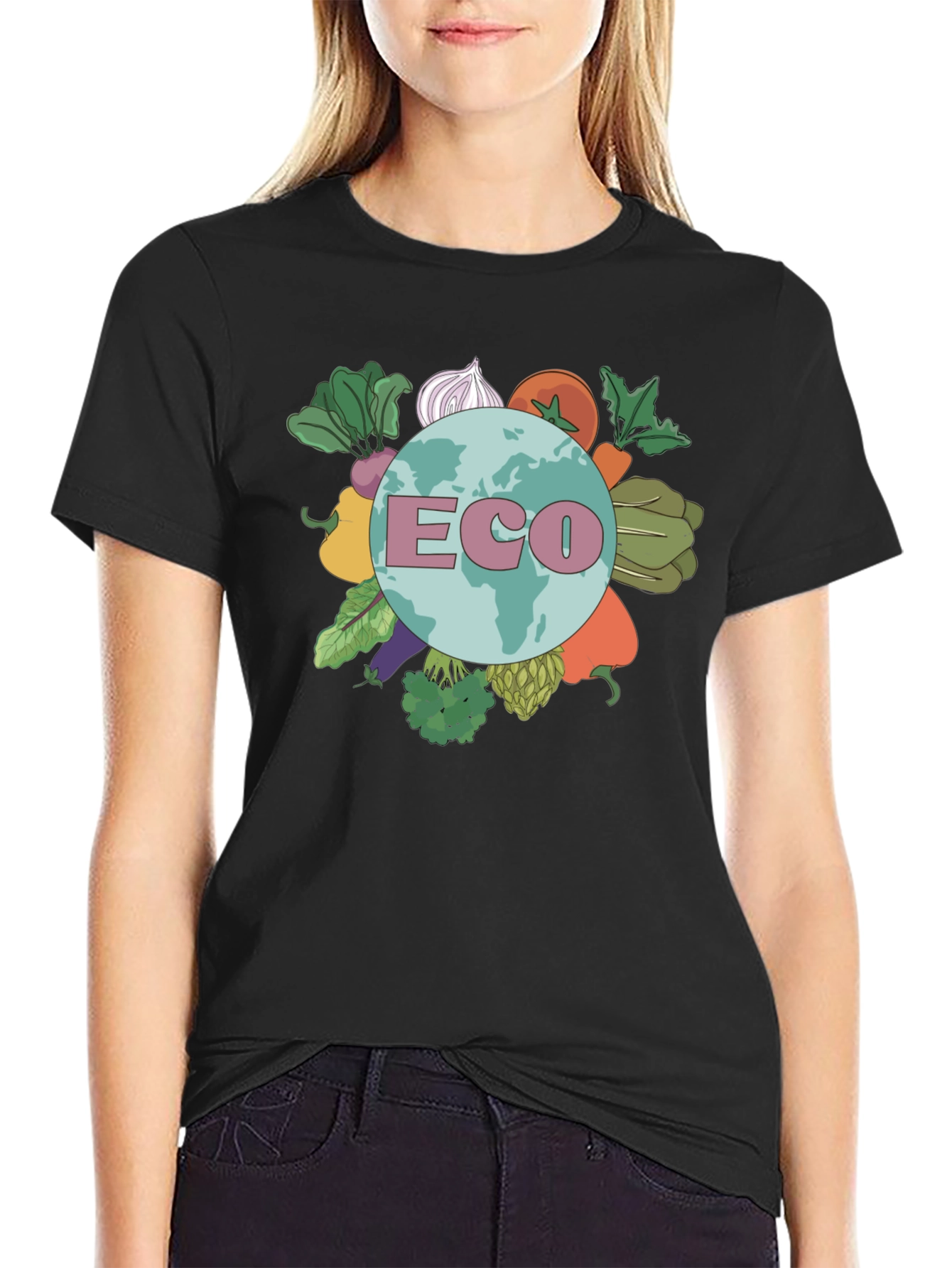 Eco Earth T-Shirt - Vegetable Planet Graphic Tee
