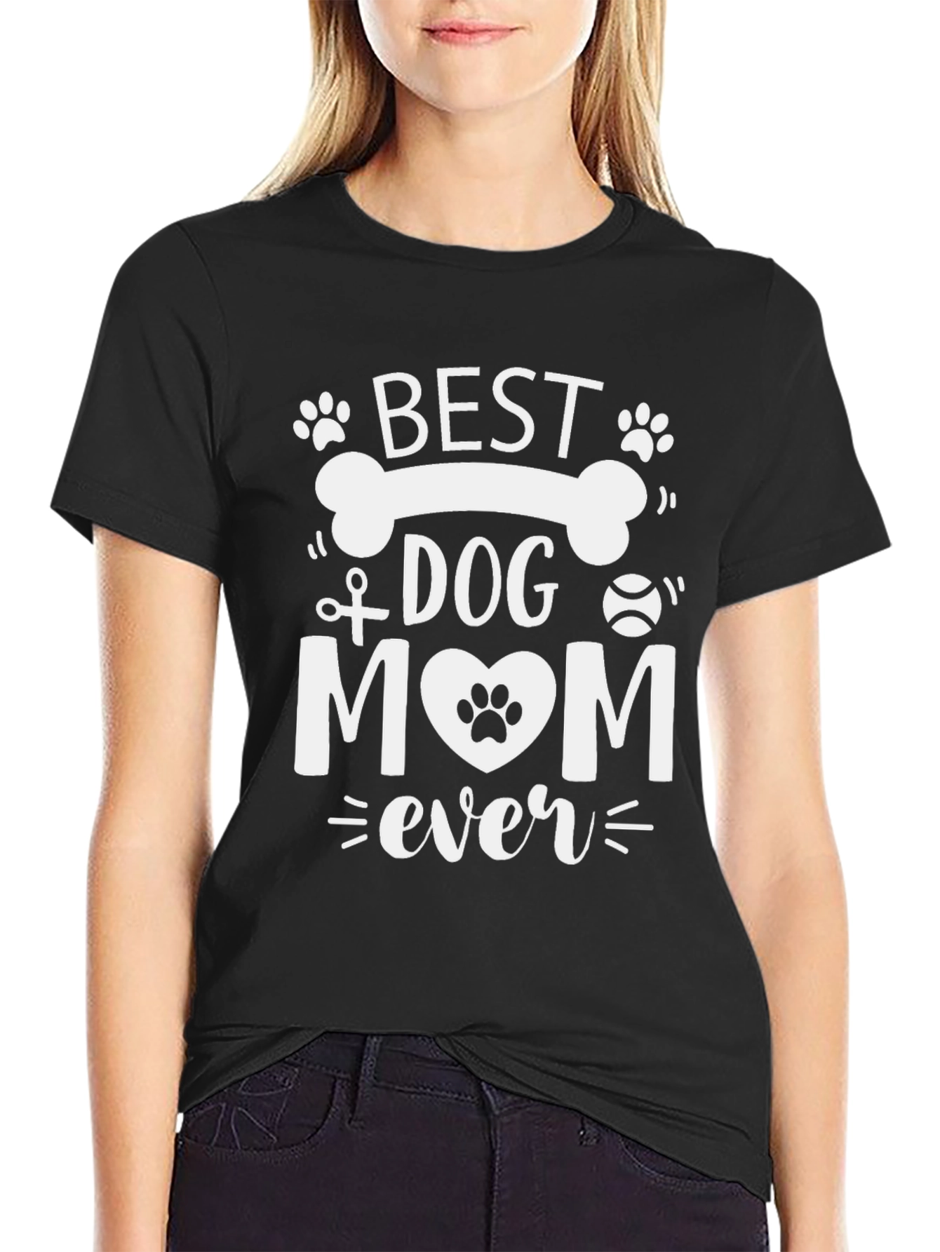 Best Dog Mom Ever Graphic T-Shirt