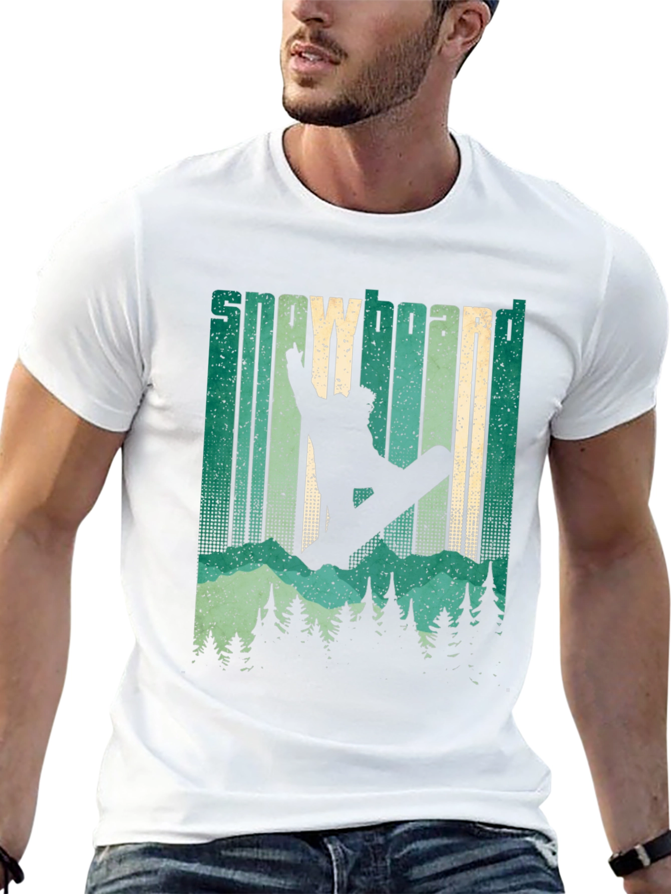 Snowboarder Silhouette Graphic T-Shirt