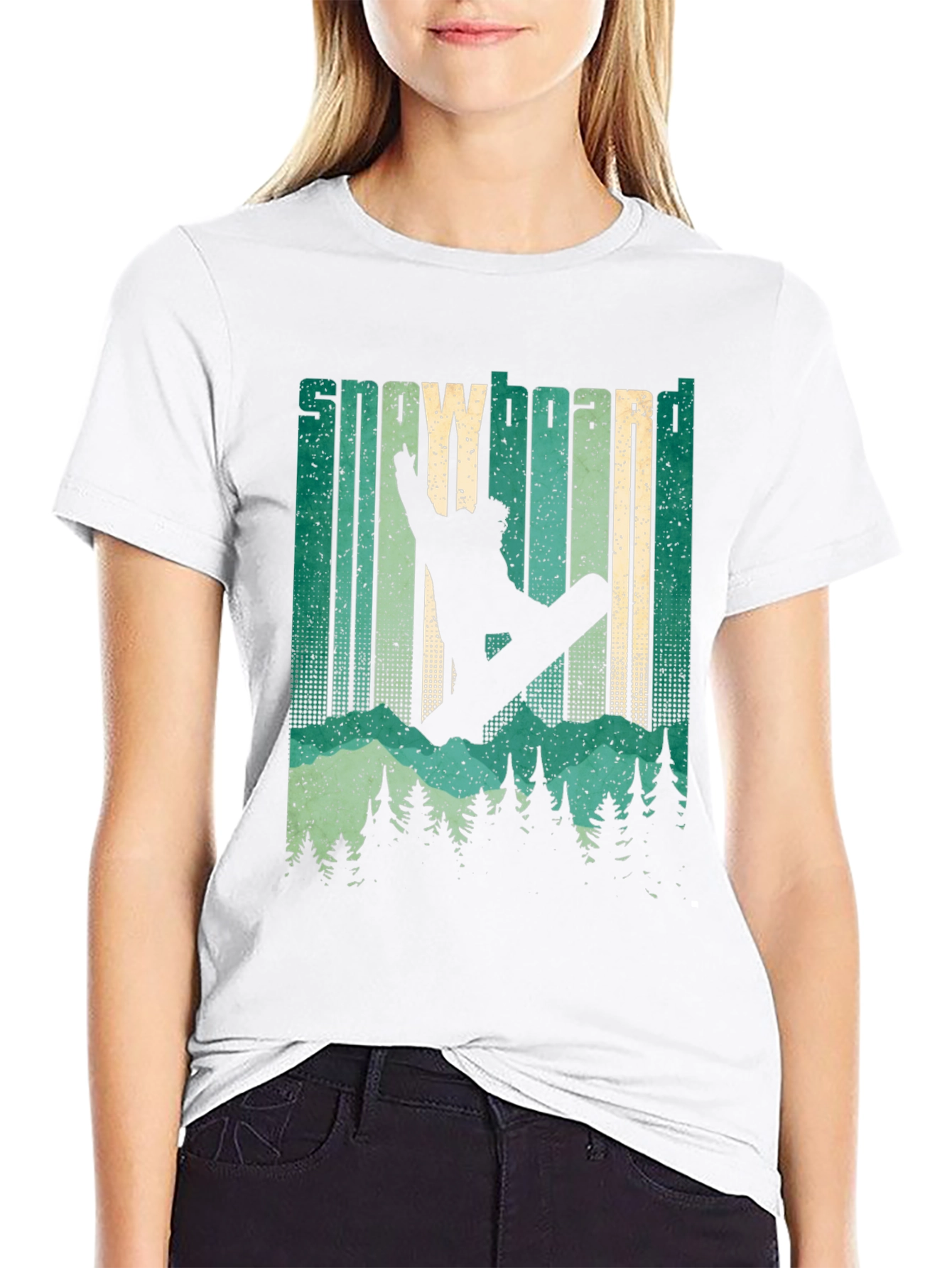 Snowboarder Silhouette Graphic T-Shirt