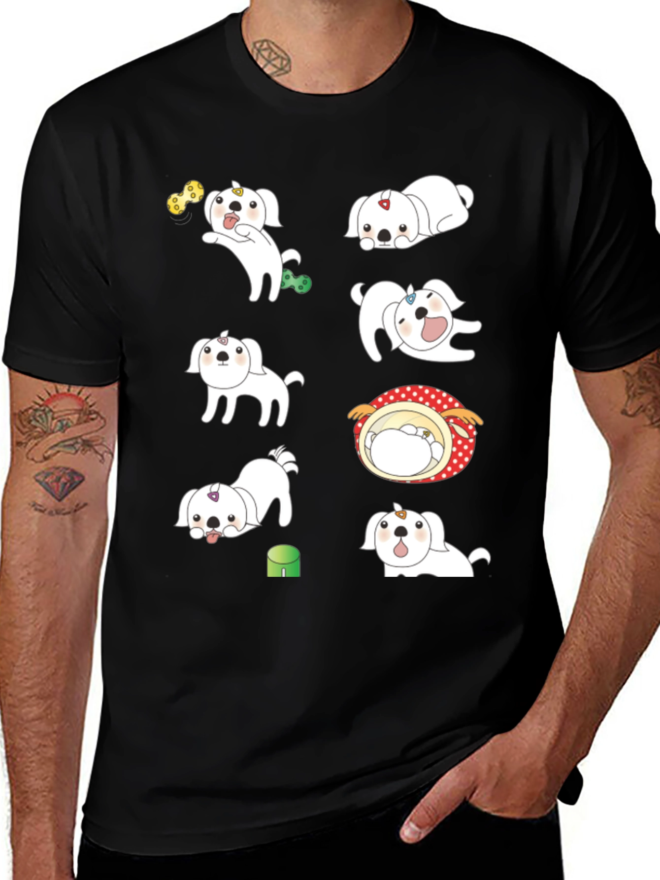 Cute Dog Print T-Shirt
