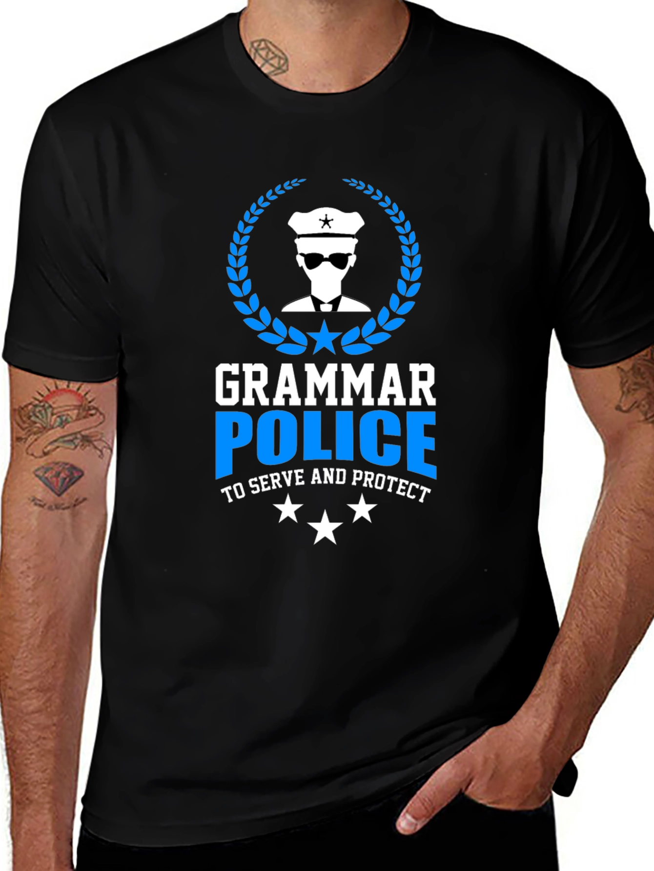 Grammar Police T-Shirt - To Serve and Protect
