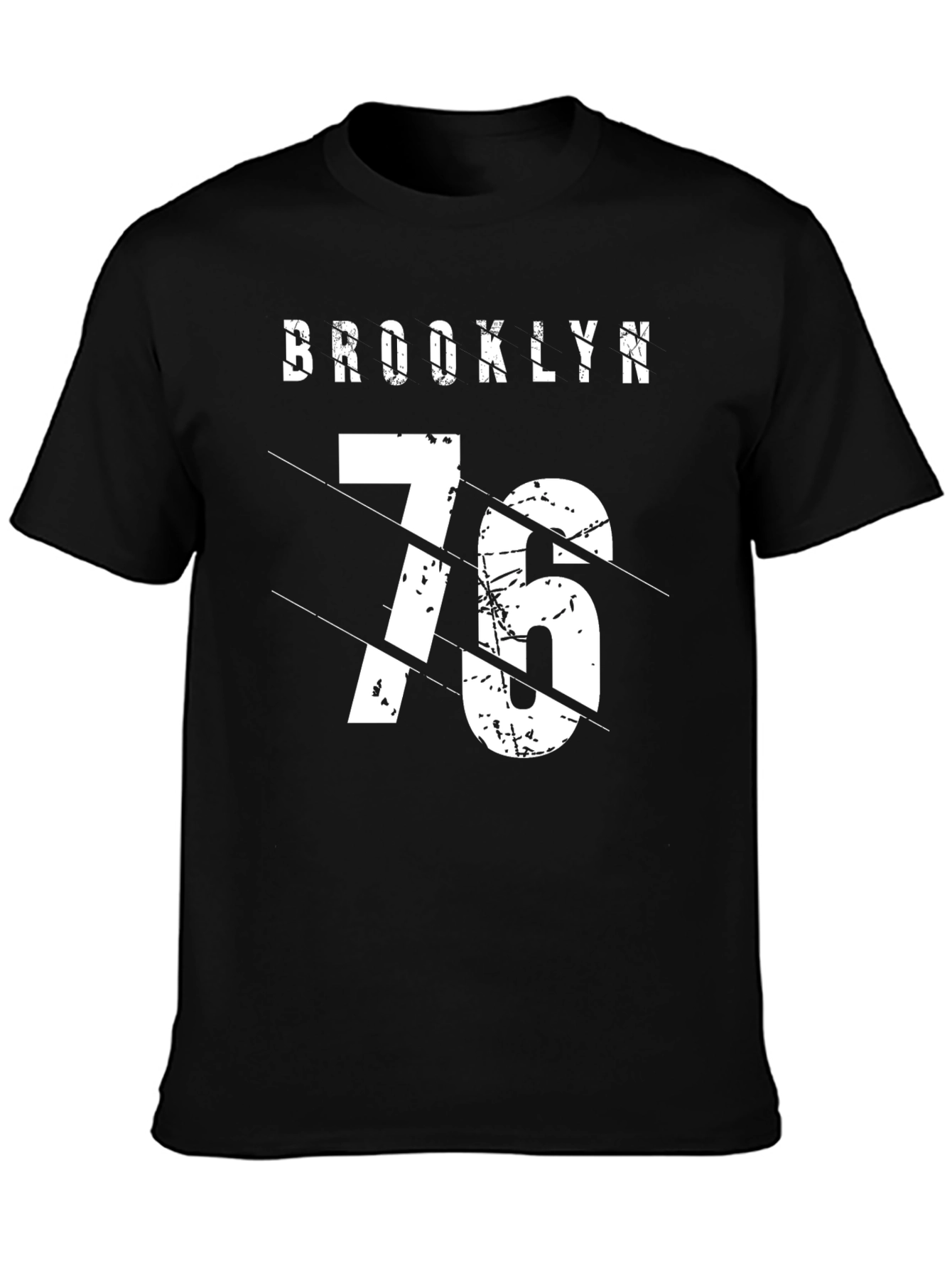 Brooklyn 76 Graphic Tee - Stylish Black T-Shirt