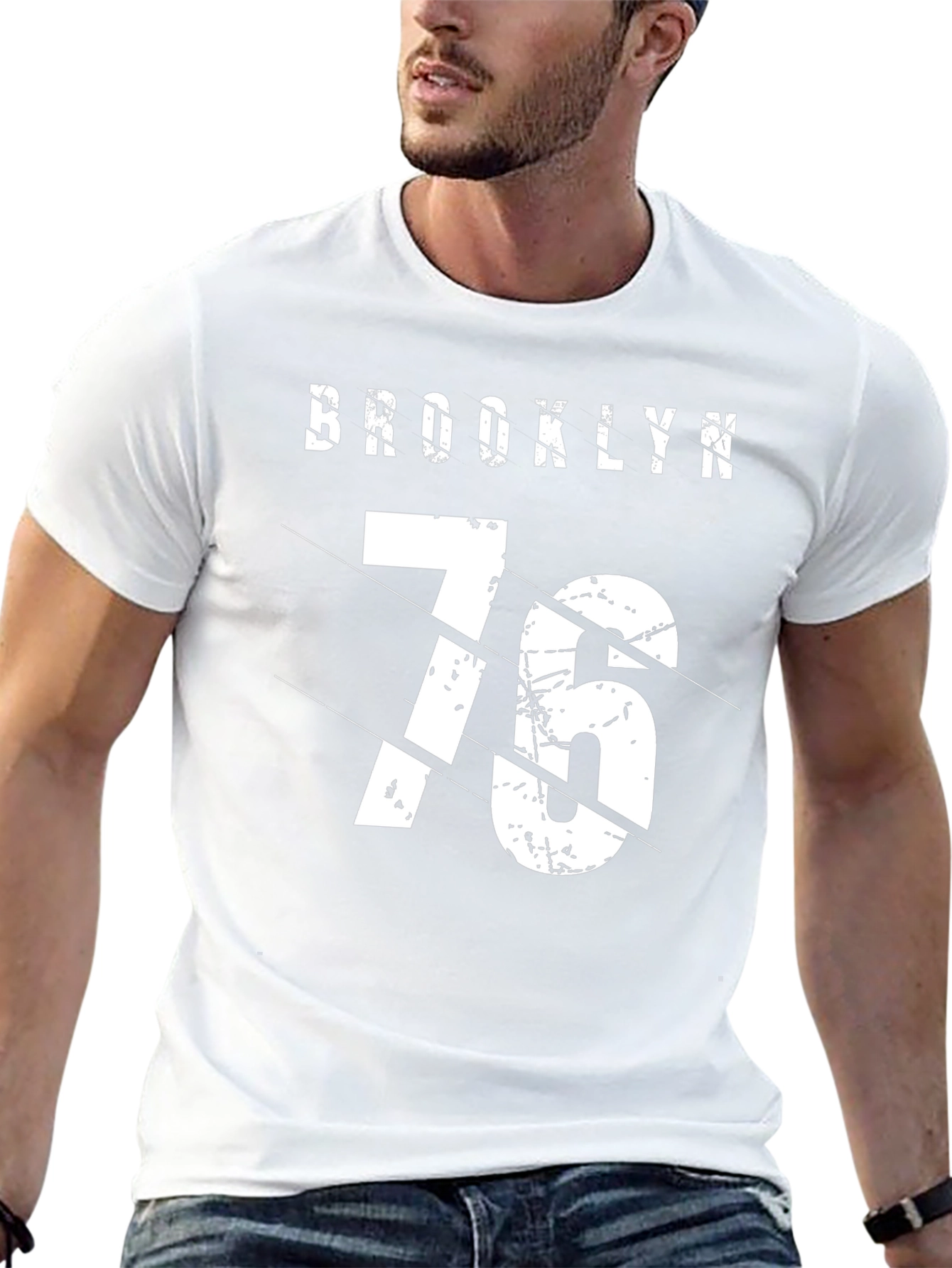 Brooklyn 76 Graphic Tee - Stylish Black T-Shirt