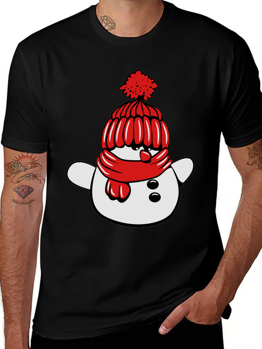 Festive Snowman Graphic Tee - Holiday Cheer