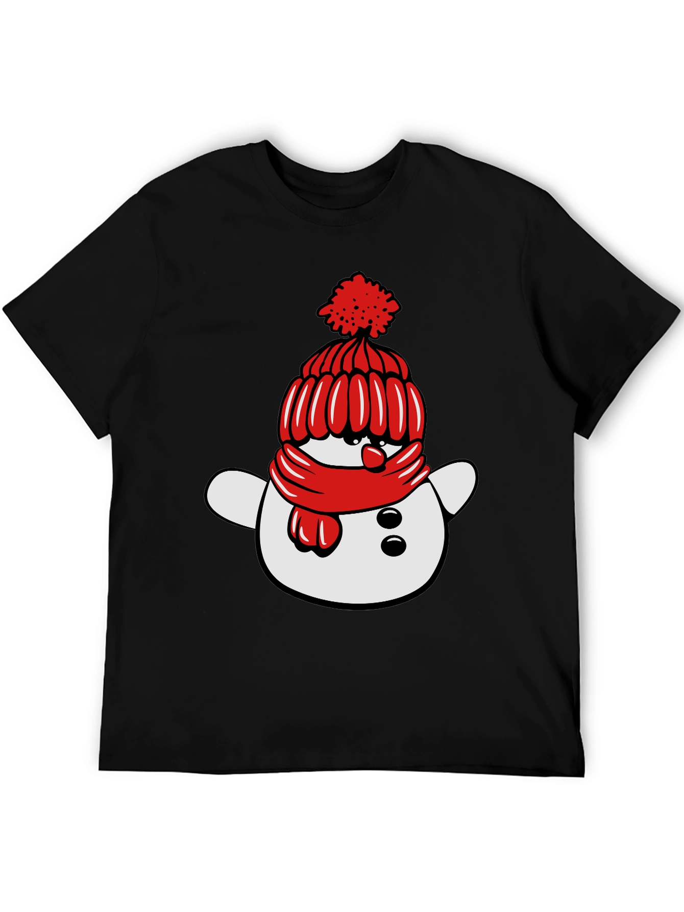 Festive Snowman Graphic Tee - Holiday Cheer
