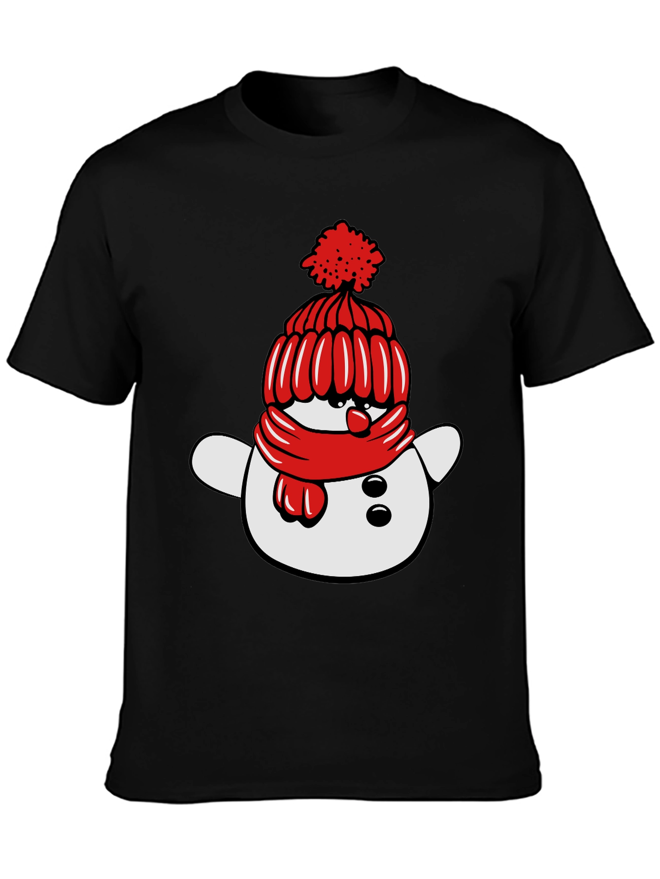 Festive Snowman Graphic Tee - Holiday Cheer
