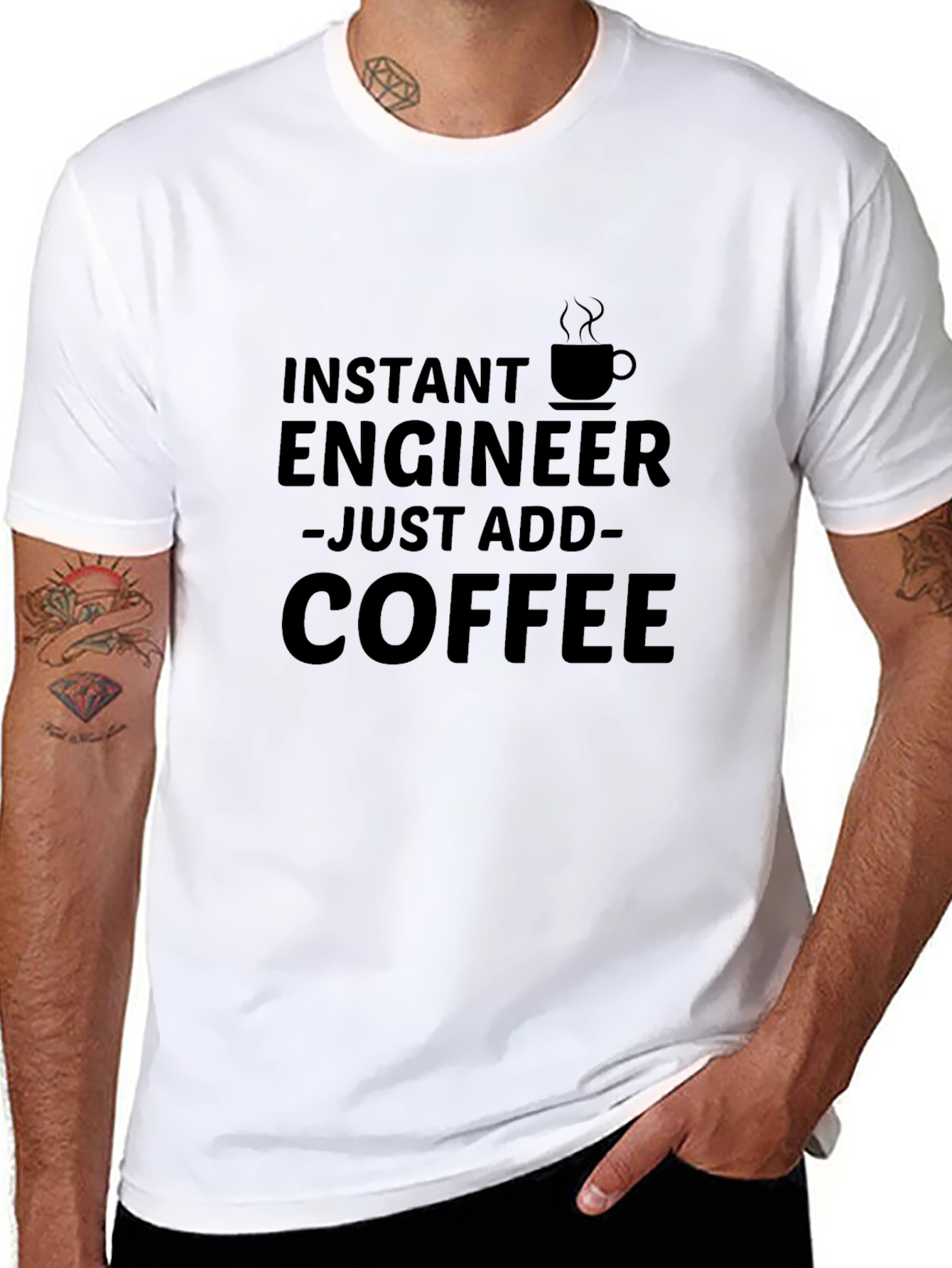 Instant Engineer Coffee Graphic T-Shirt