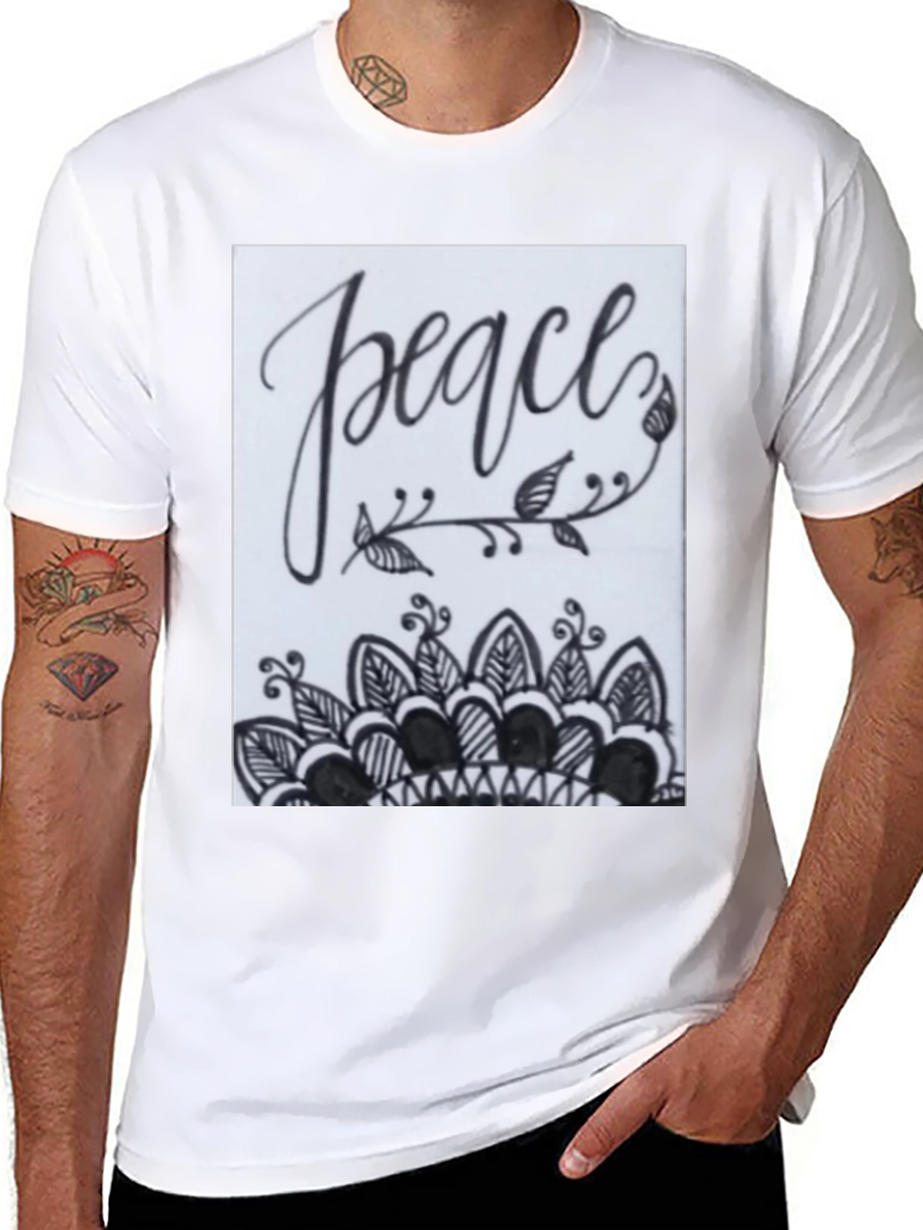 Peace Mandala Graphic Tee - Stylish Comfort