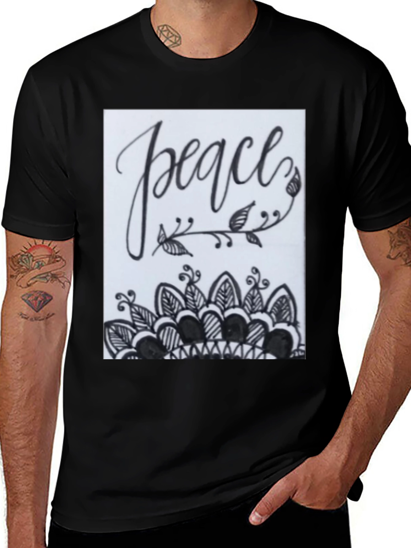Peace Mandala Graphic Tee - Stylish Comfort