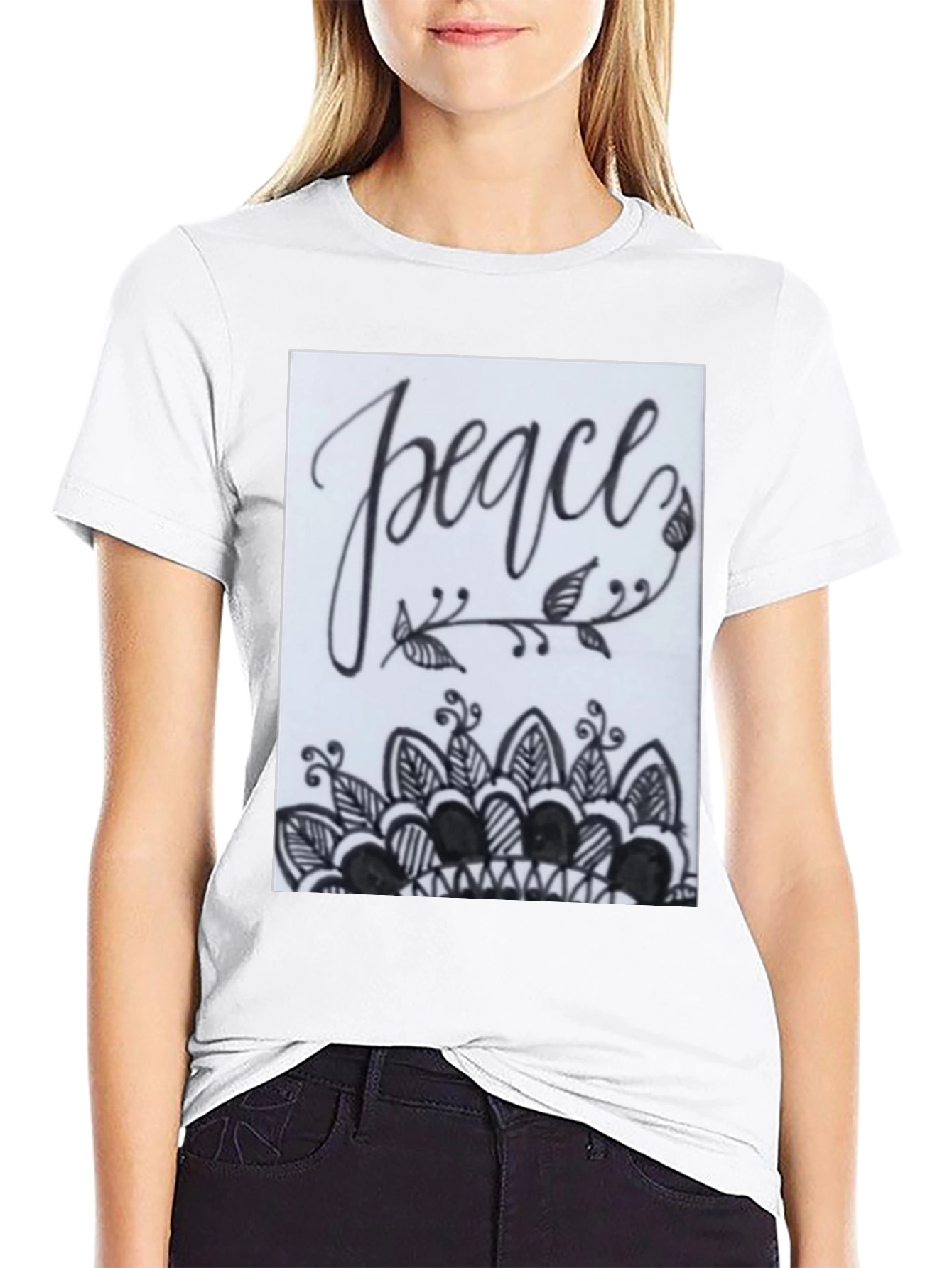 Peace Mandala Graphic Tee - Stylish Comfort