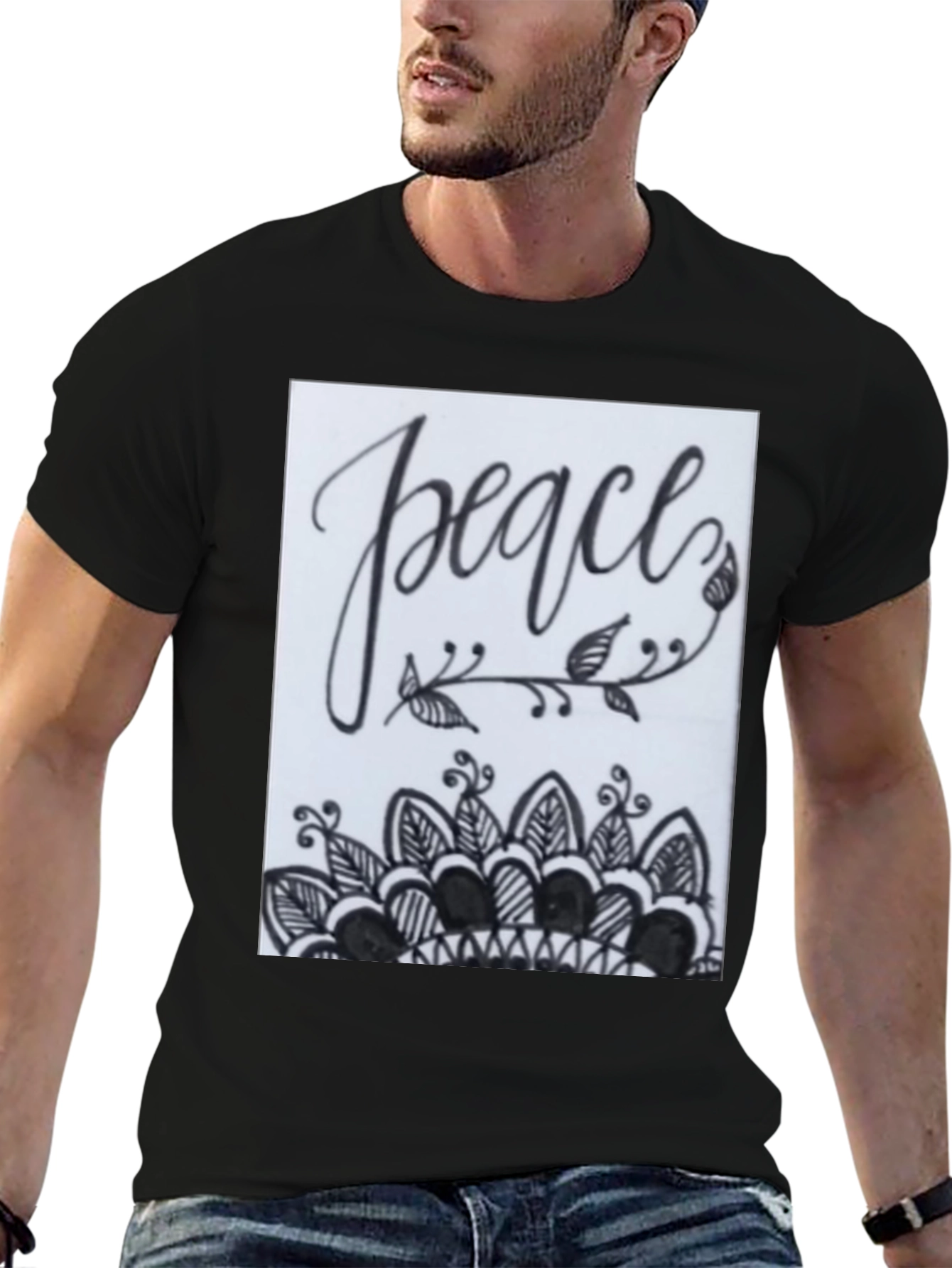 Peace Mandala Graphic Tee - Stylish Comfort
