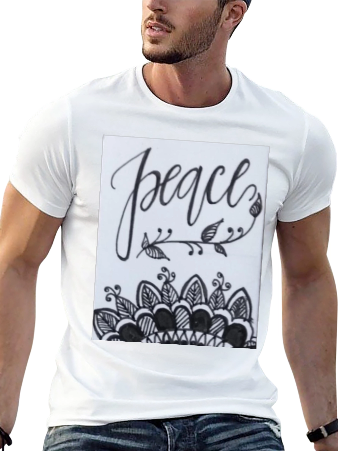 Peace Mandala Graphic Tee - Stylish Comfort