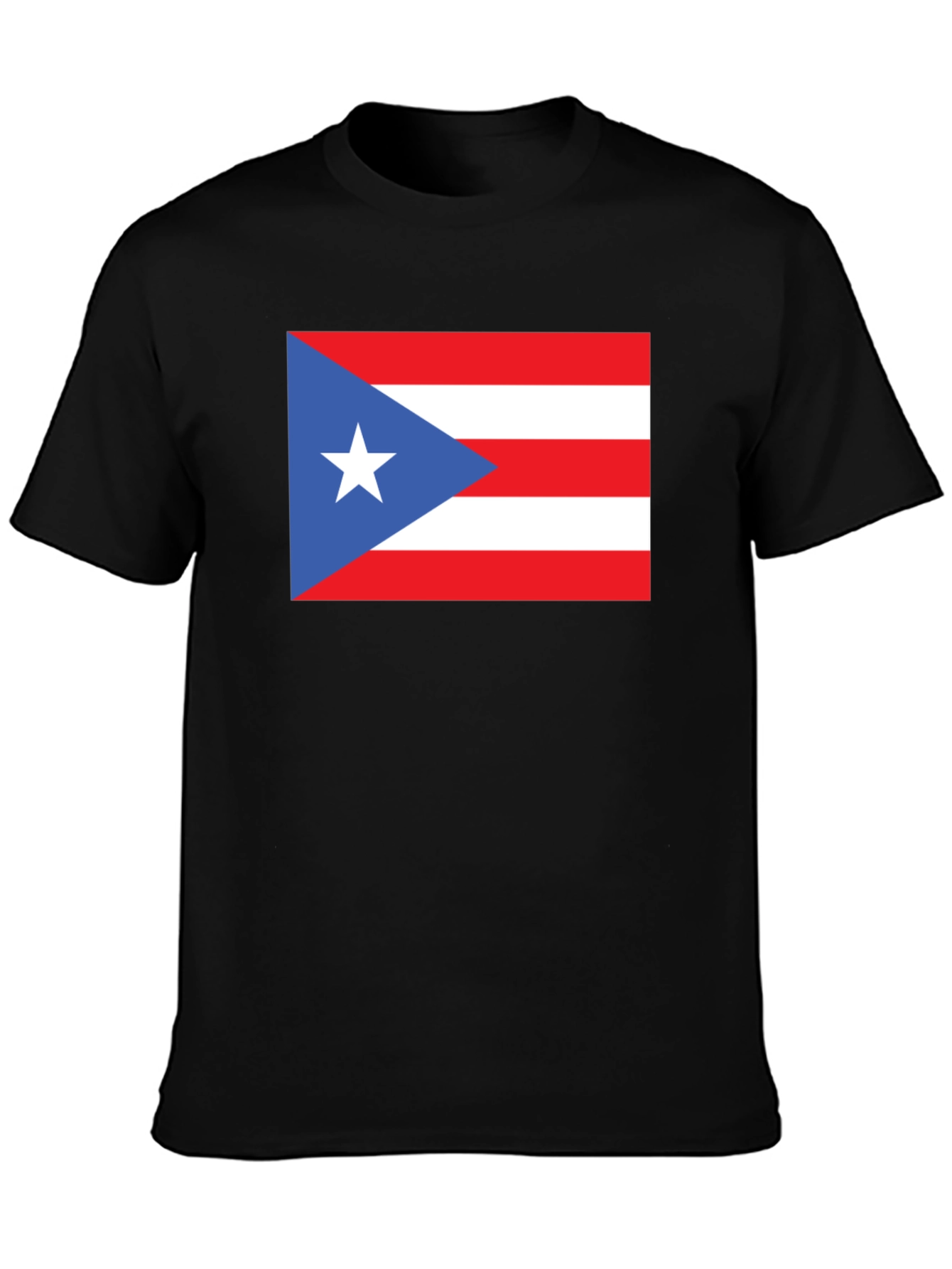 Puerto Rico Flag Graphic Tee - Black