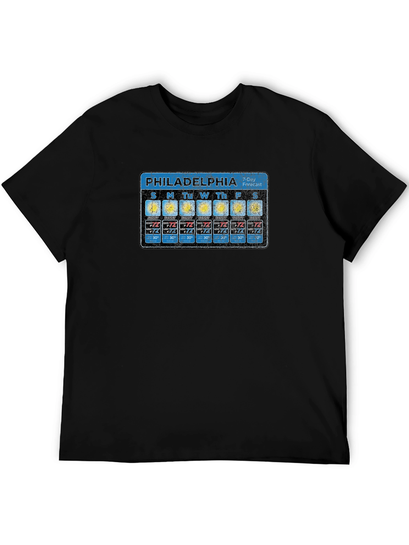 Philadelphia Weather Forecast Graphic T-Shirt