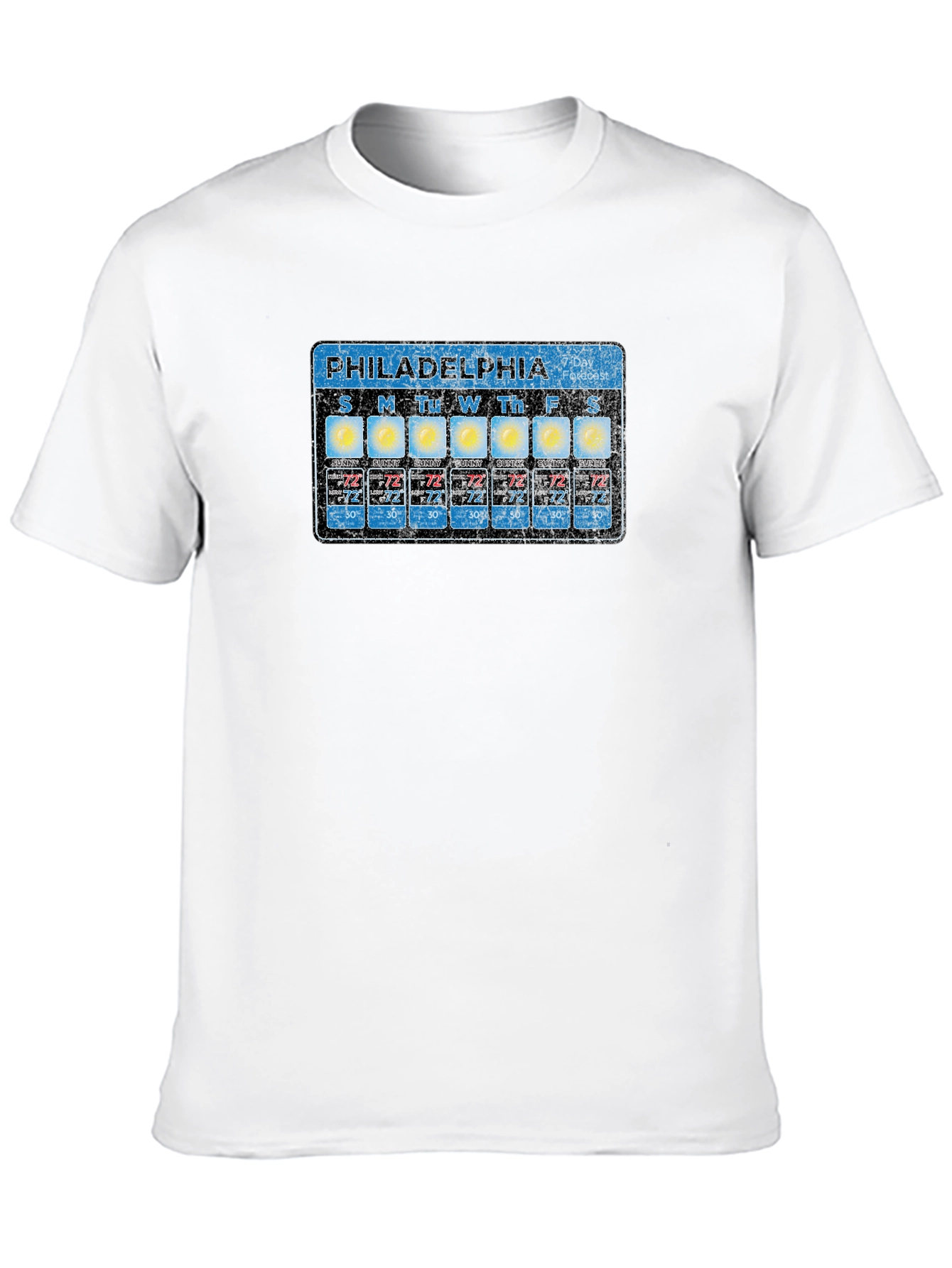 Philadelphia Weather Forecast Graphic T-Shirt