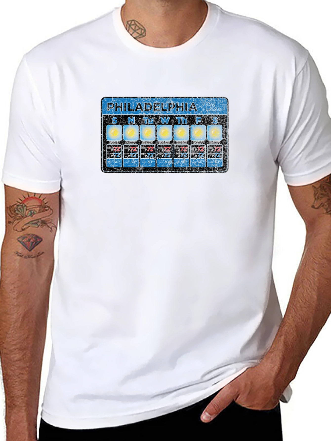 Philadelphia Weather Forecast Graphic T-Shirt