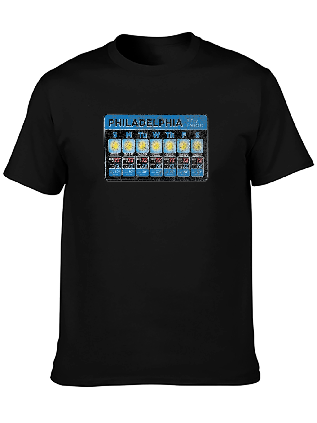 Philadelphia Weather Forecast Graphic T-Shirt