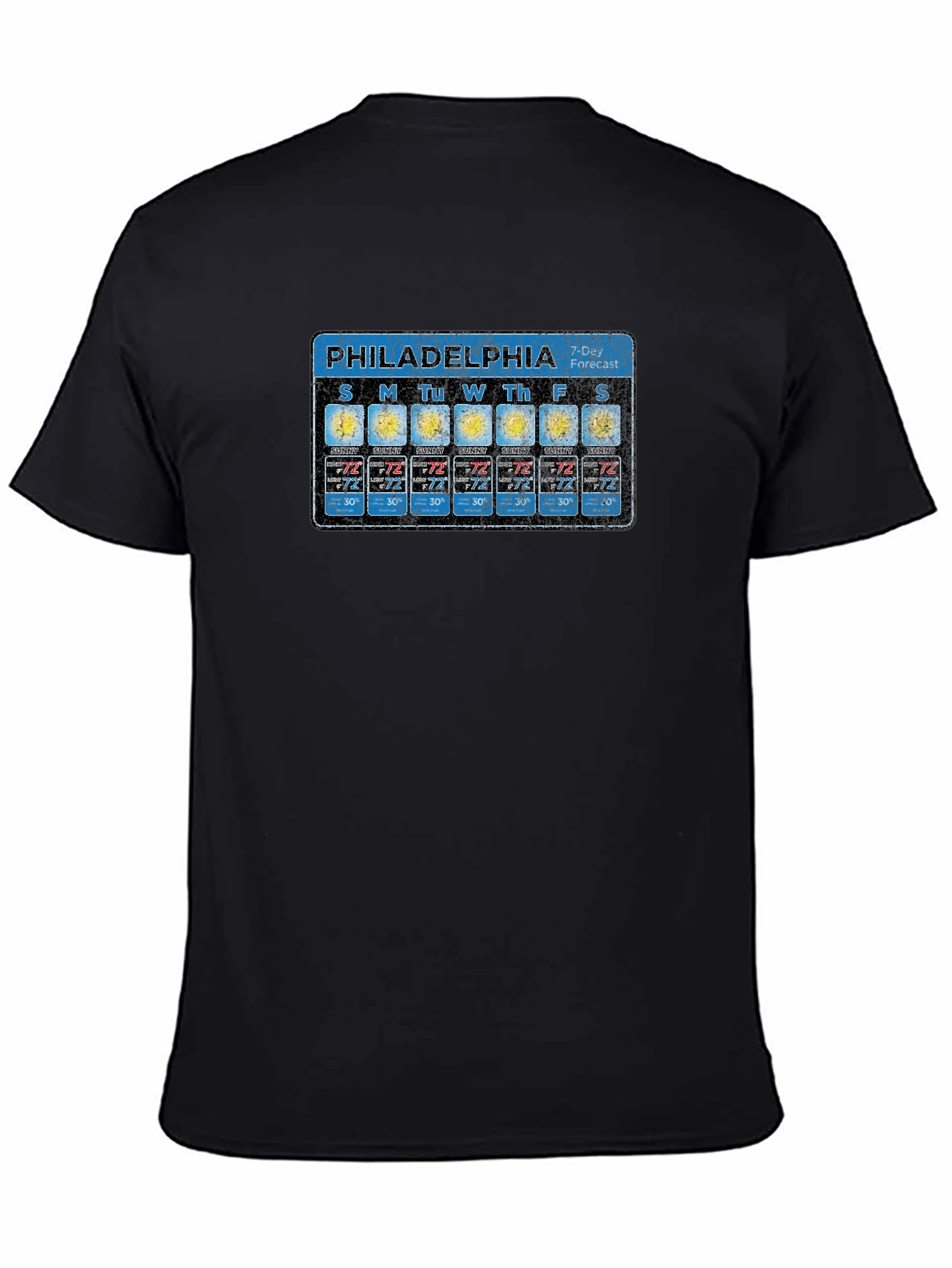 Philadelphia Weather Forecast Graphic T-Shirt