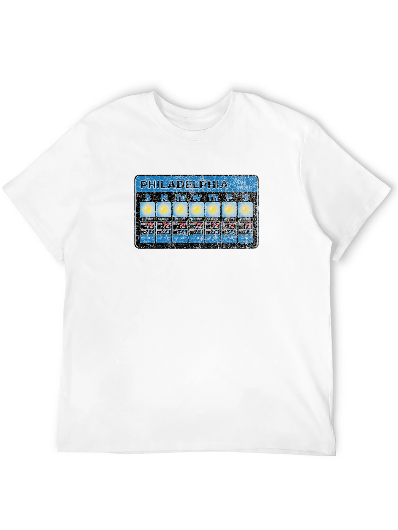 Philadelphia Weather Forecast Graphic T-Shirt
