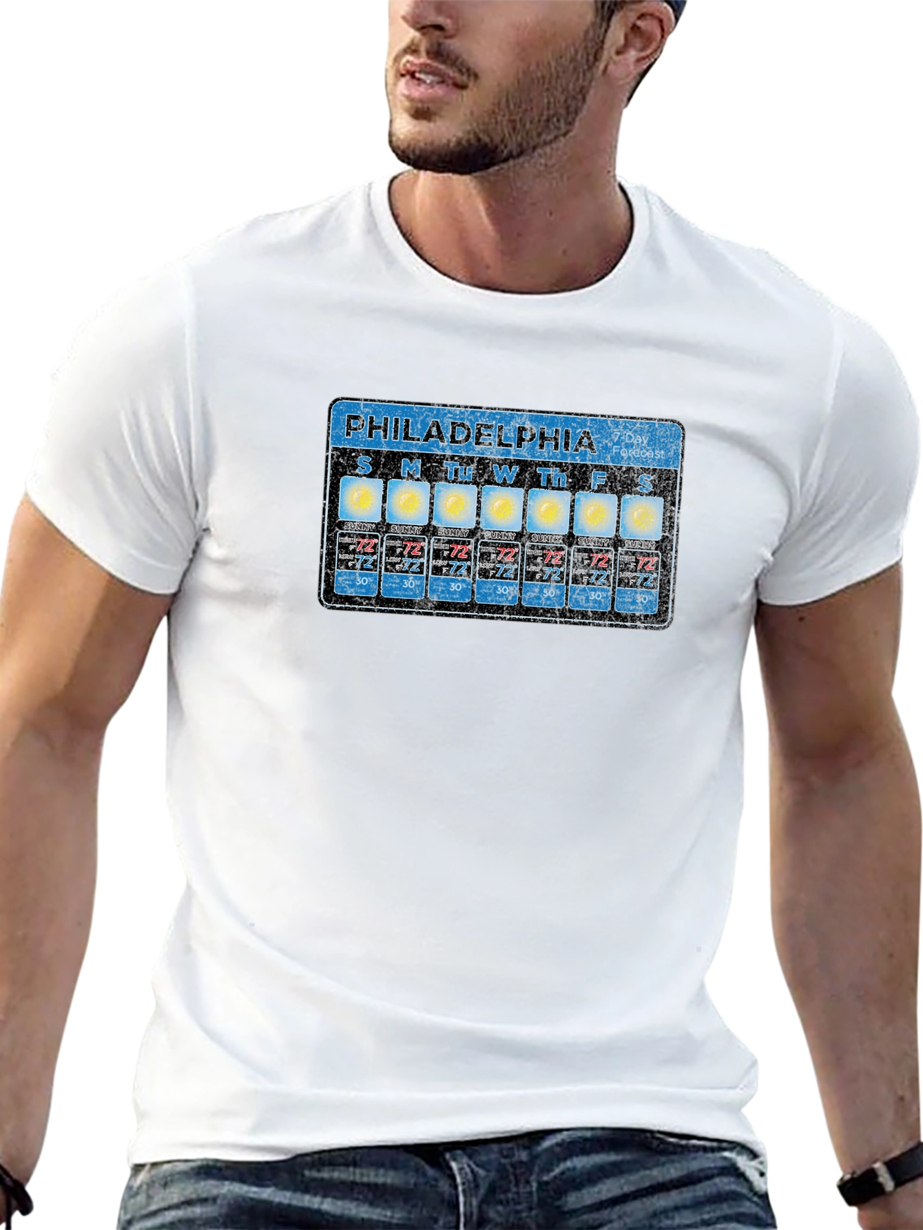 Philadelphia Weather Forecast Graphic T-Shirt