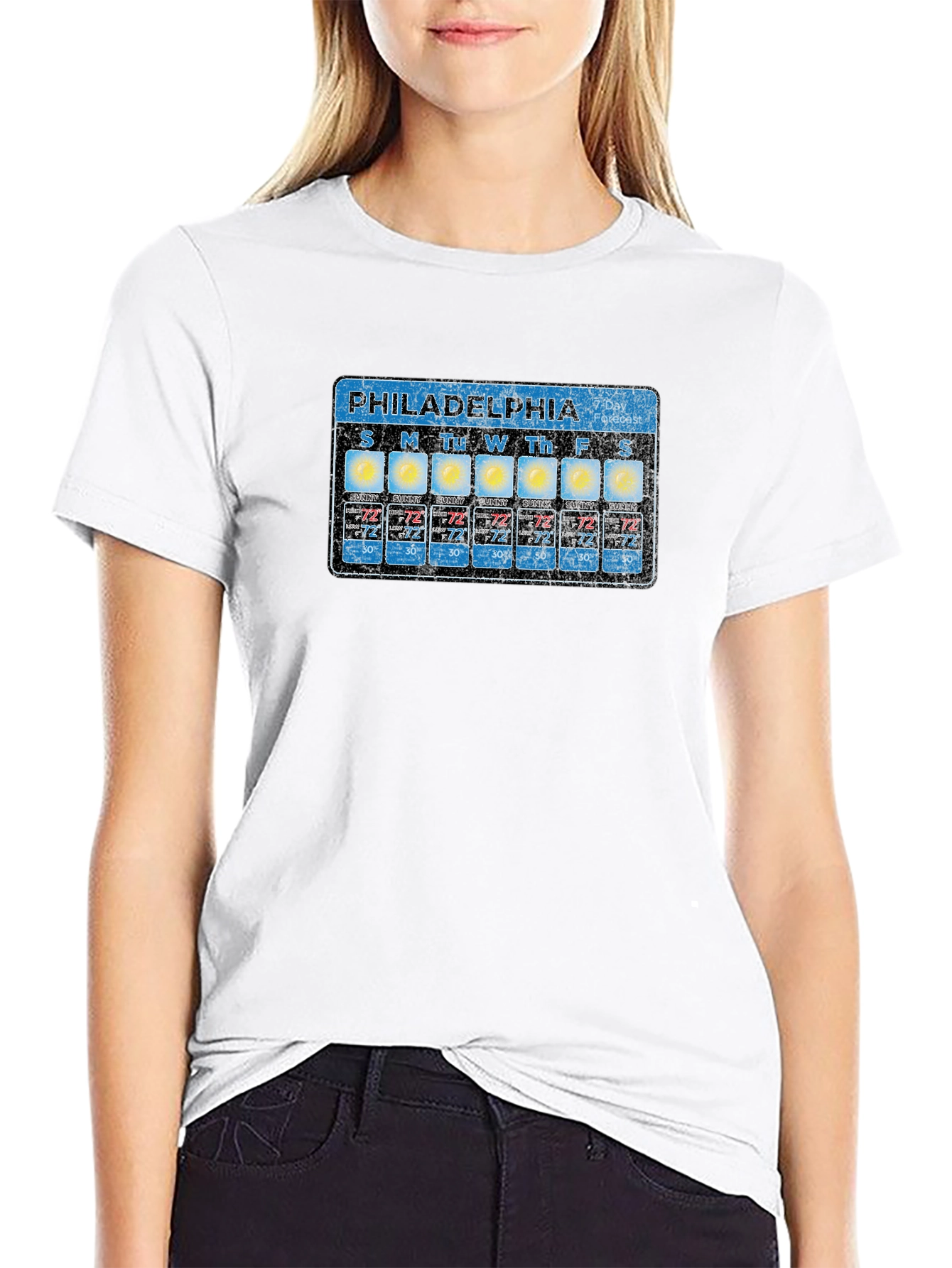 Philadelphia Weather Forecast Graphic T-Shirt