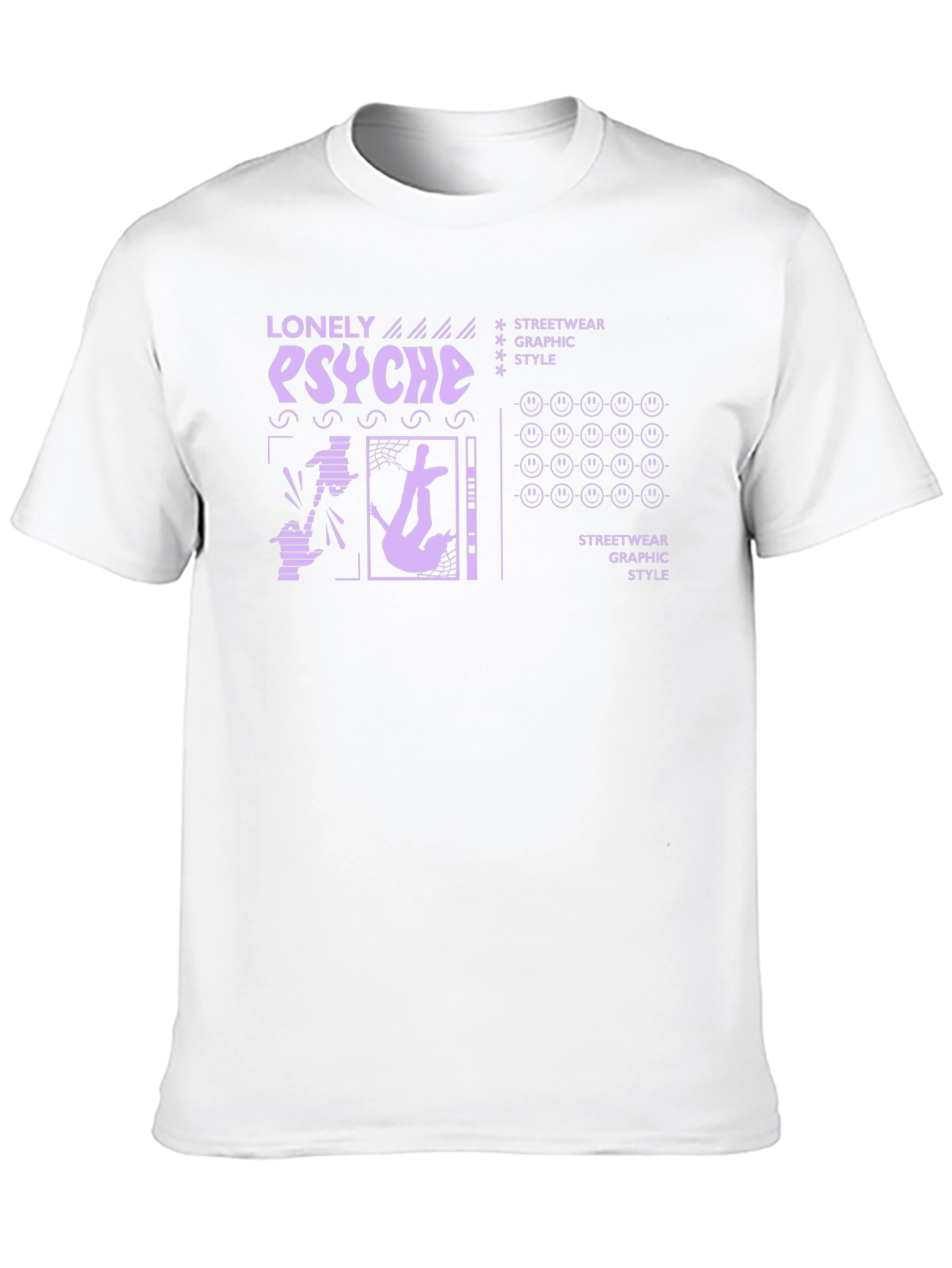 Lonely Psyche Graphic Print T-Shirt - Streetwear Style