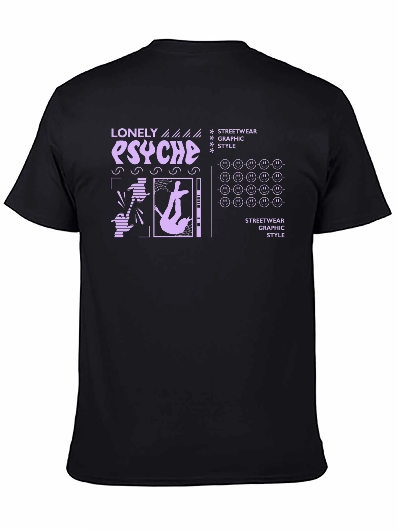 Lonely Psyche Graphic Print T-Shirt - Streetwear Style