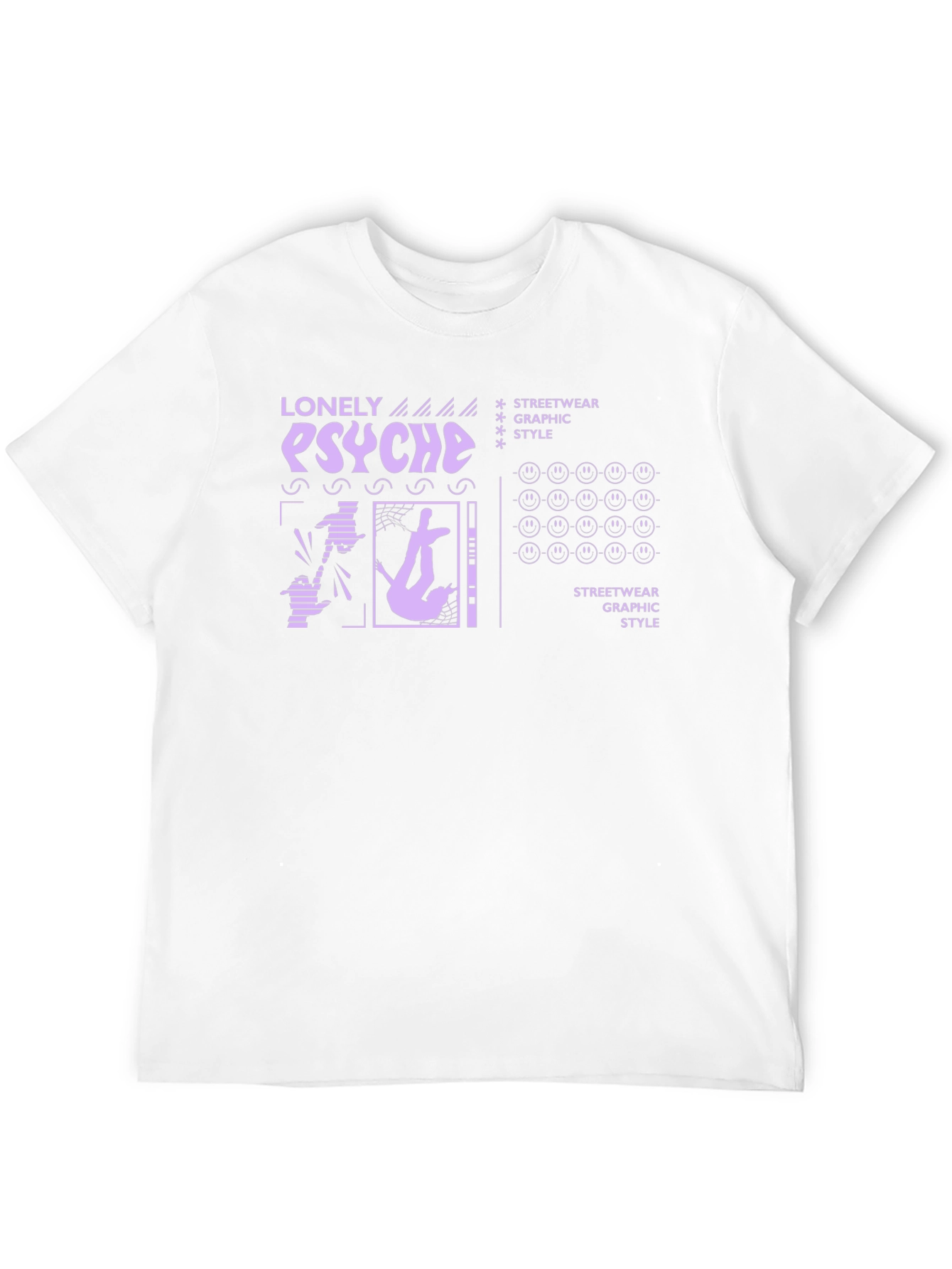 Lonely Psyche Graphic Print T-Shirt - Streetwear Style