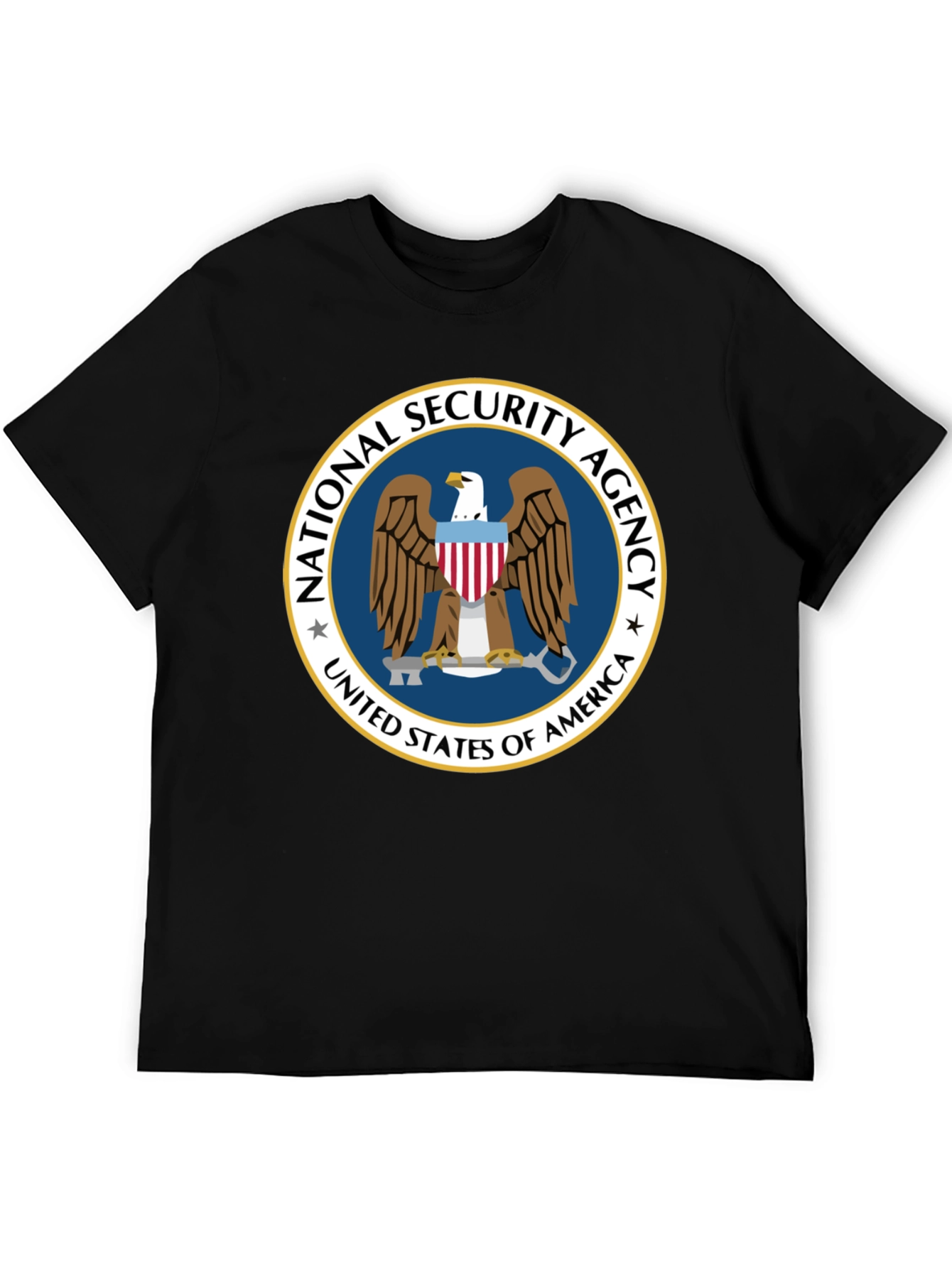 NSA Eagle Graphic T-Shirt - Black