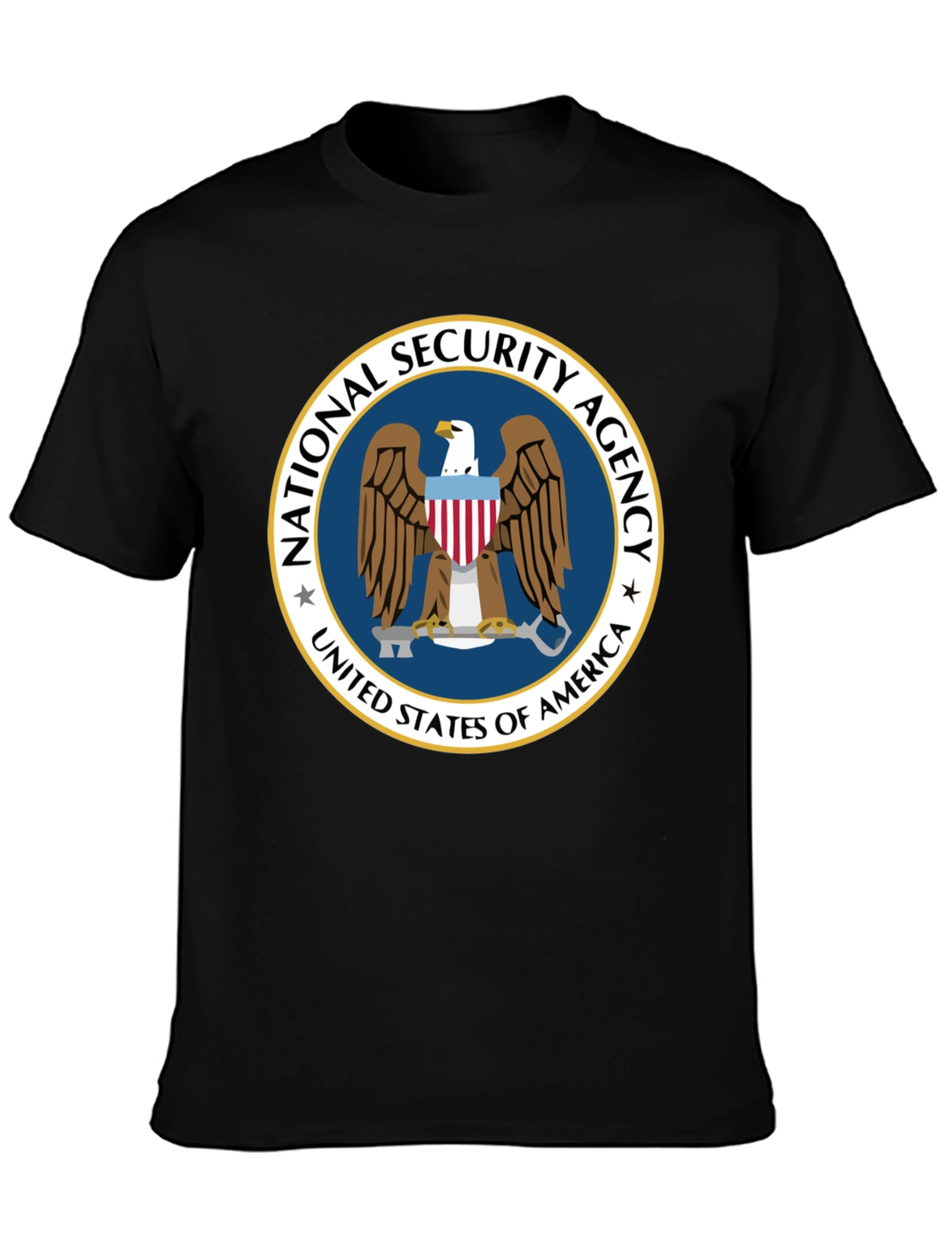 NSA Eagle Graphic T-Shirt - Black