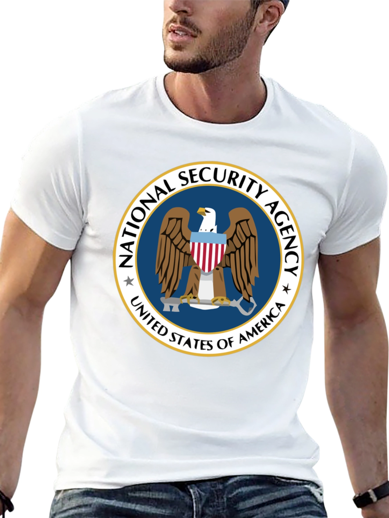 NSA Eagle Graphic T-Shirt - Black