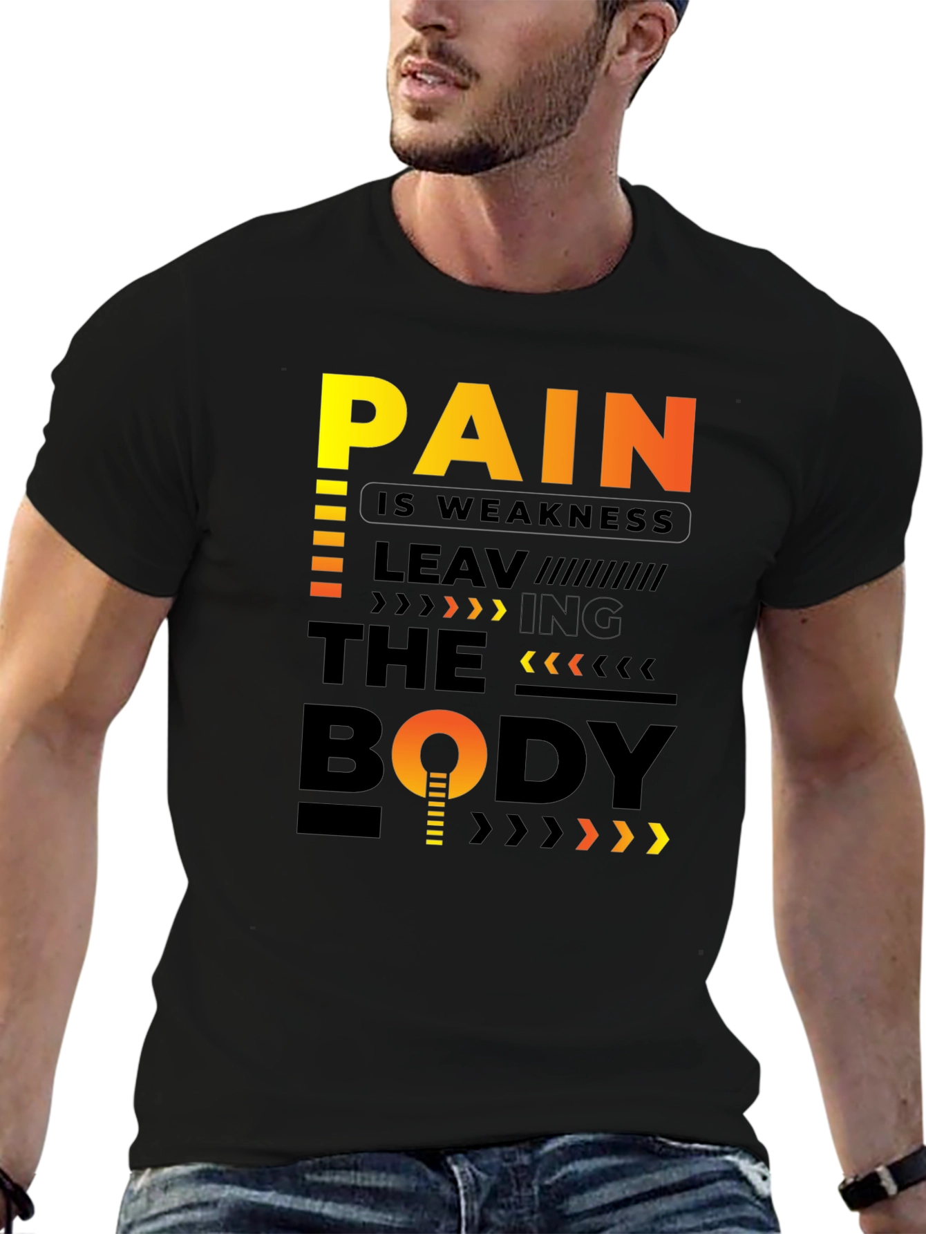 Pain is Weakness Leaving the Body Graphic T-Shirt