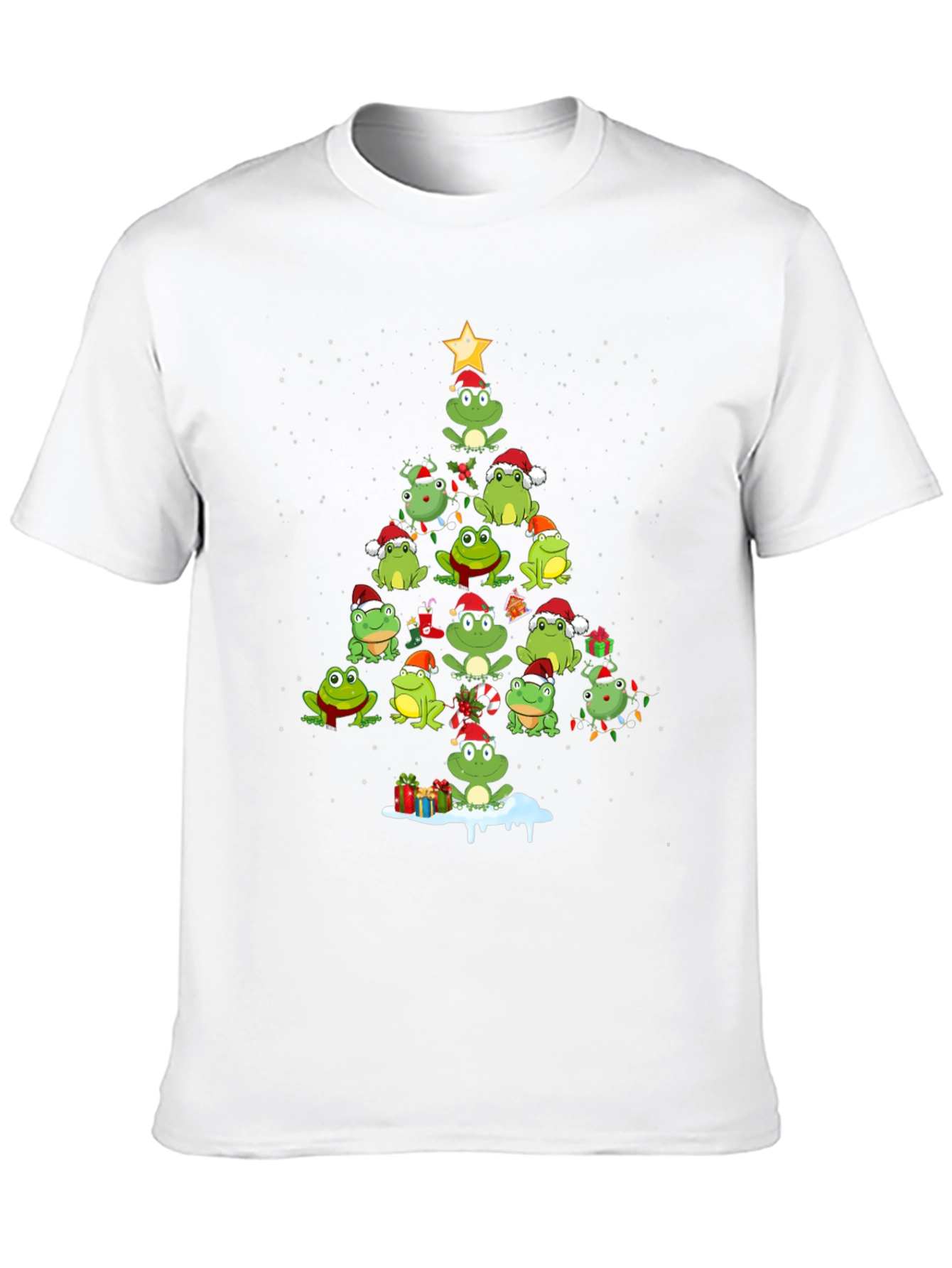 Frog Christmas Tree Graphic T-Shirt
