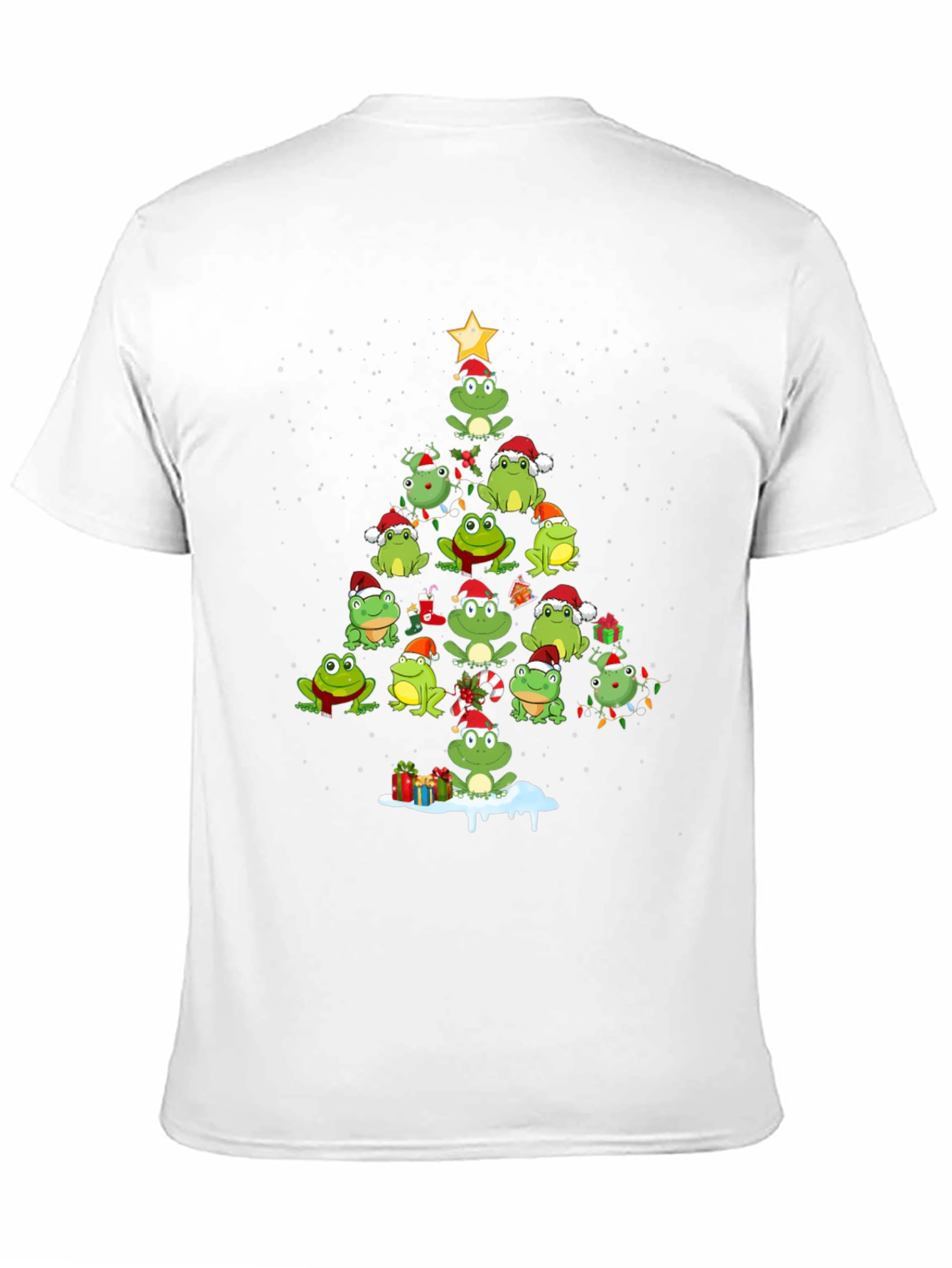 Frog Christmas Tree Graphic T-Shirt
