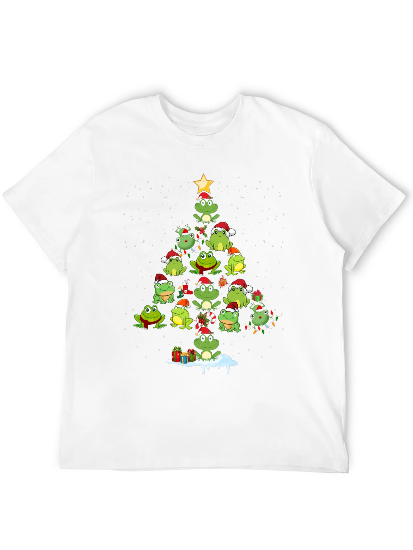 Frog Christmas Tree Graphic T-Shirt