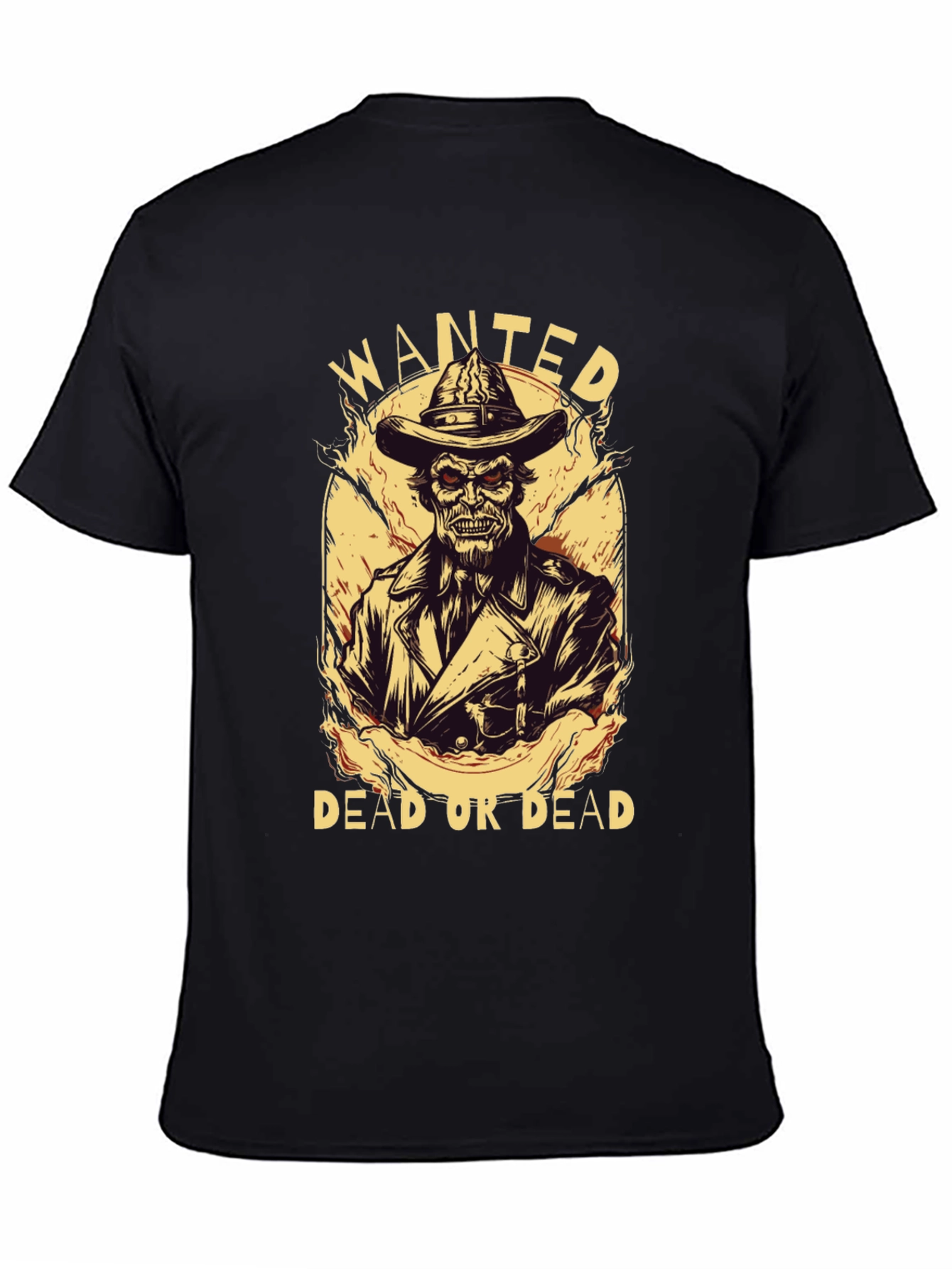 Wanted Undead Cowboy Graphic T-Shirt - Black