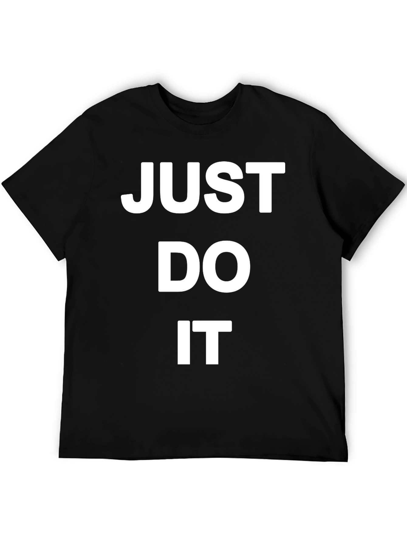 Just Do It Black Tee - Motivational Graphic T-Shirt