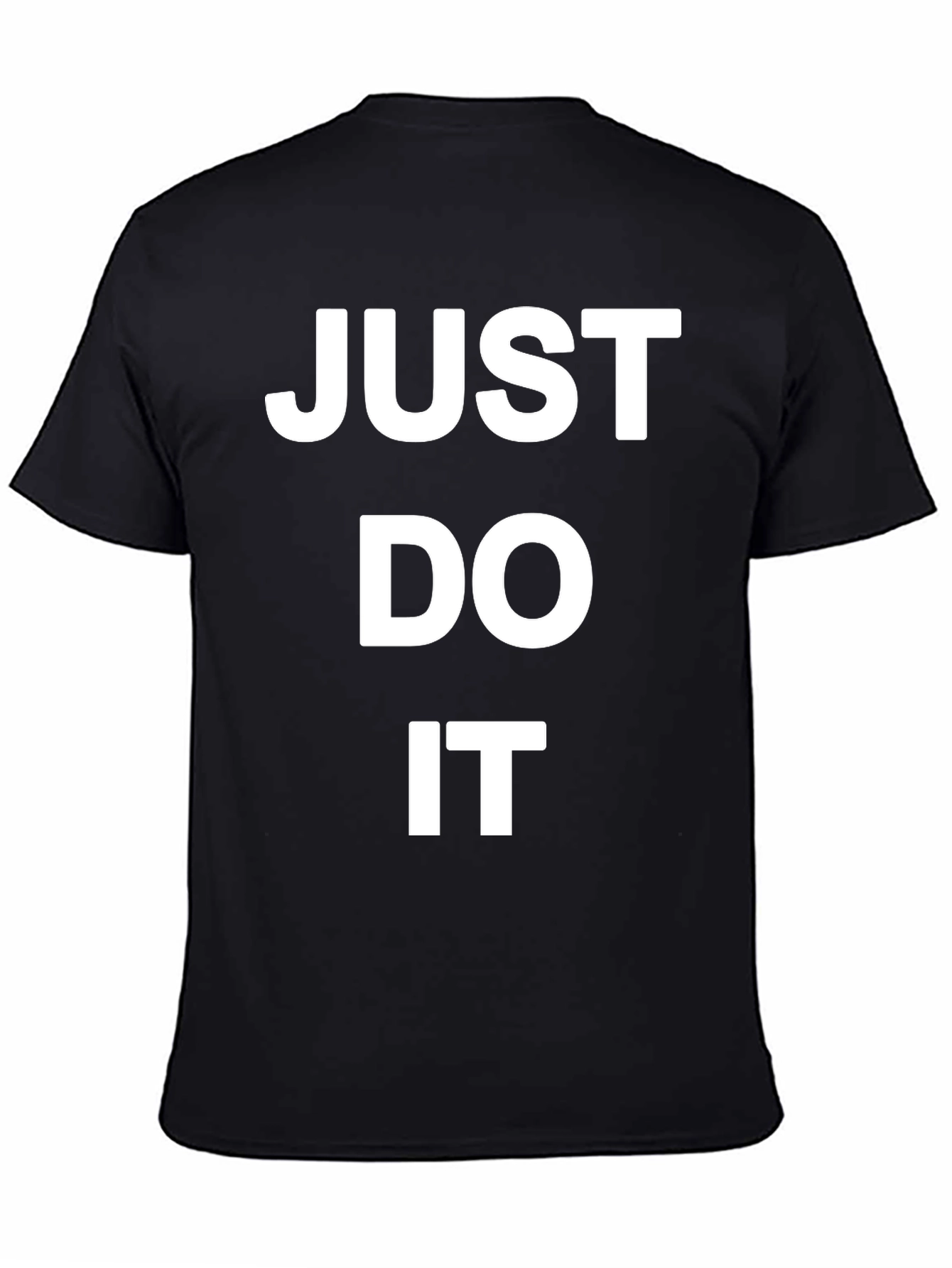 Just Do It Black Tee - Motivational Graphic T-Shirt