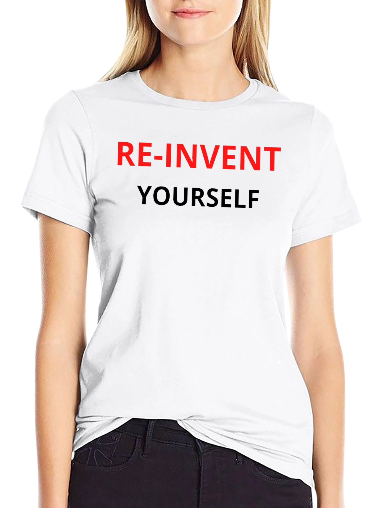 Re-Invent Yourself Graphic Tee - Black