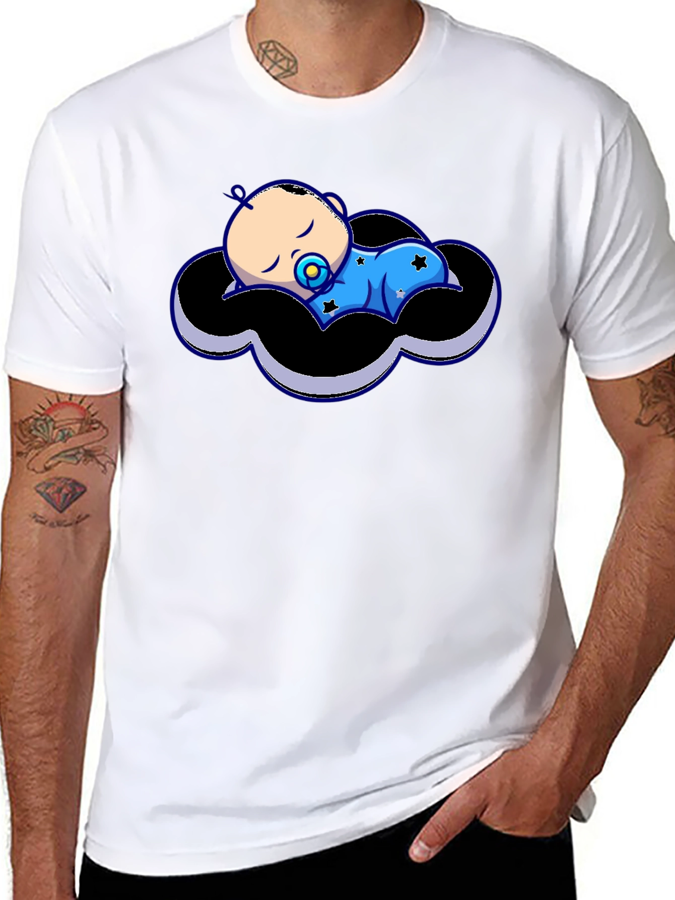 Baby Cloud Graphic Tee - Black