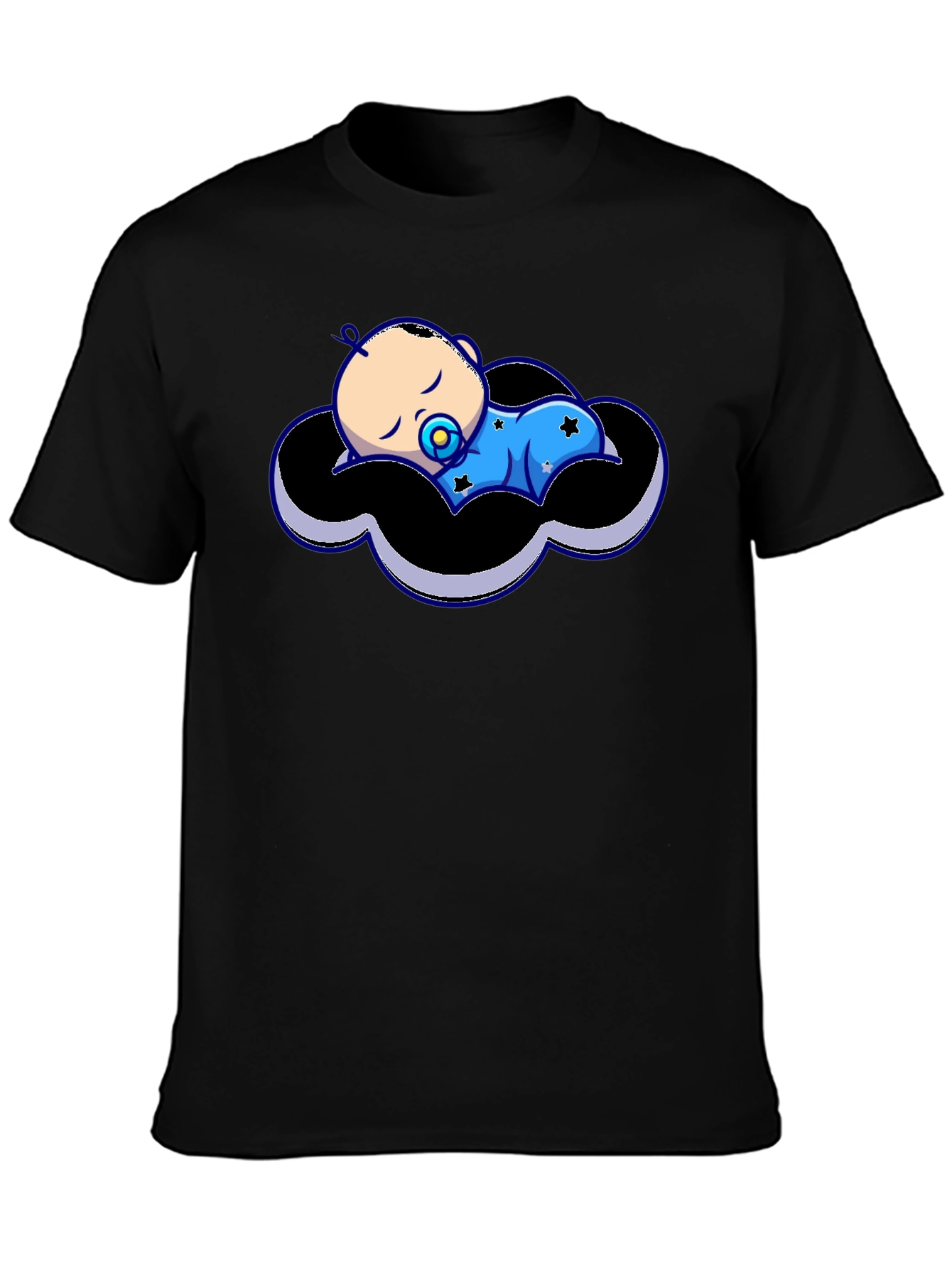 Baby Cloud Graphic Tee - Black