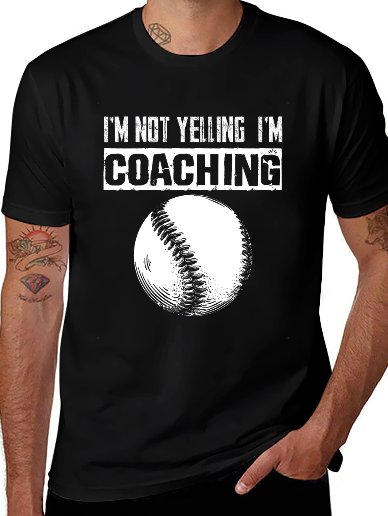 Im Not Yelling Im Coaching Baseball T-Shirt
