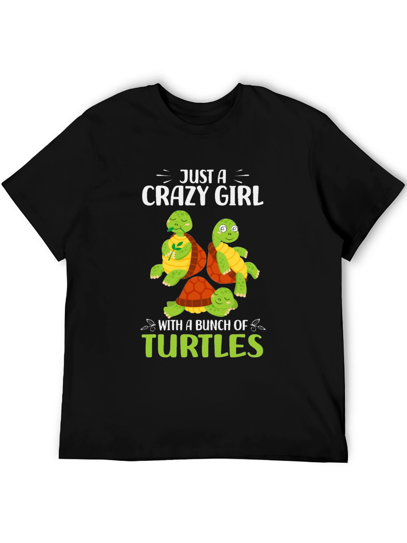 Crazy Girl Turtles Graphic Tee