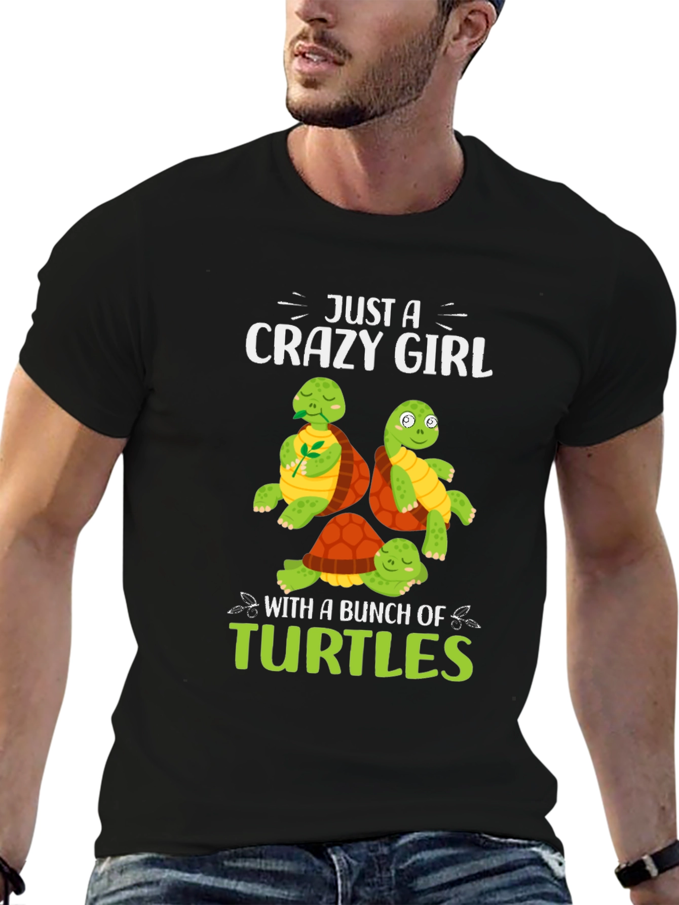 Crazy Girl Turtles Graphic Tee