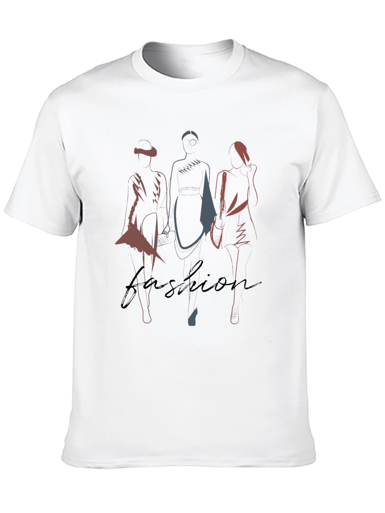 Fashion Silhouette Graphic Tee - Stylish Mens Black T-Shirt