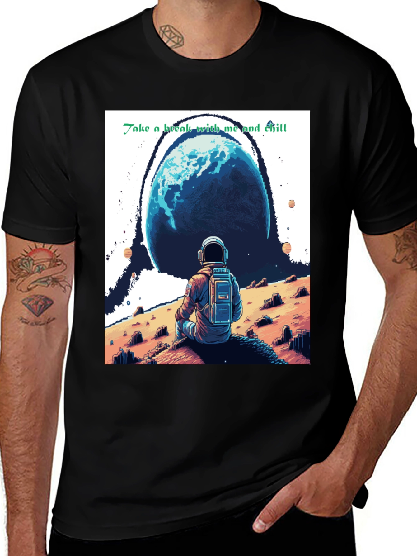 Chill Astronaut Graphic T-Shirt