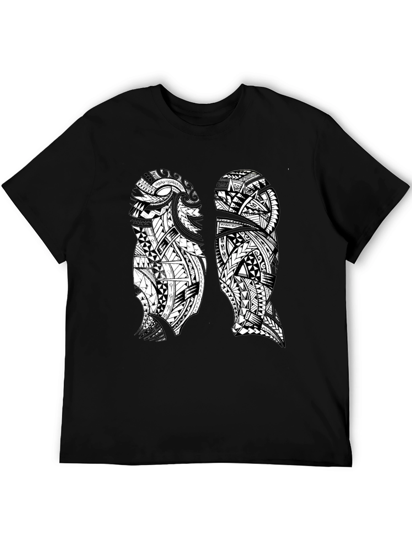 Tribal Lungs Graphic T-Shirt - Black