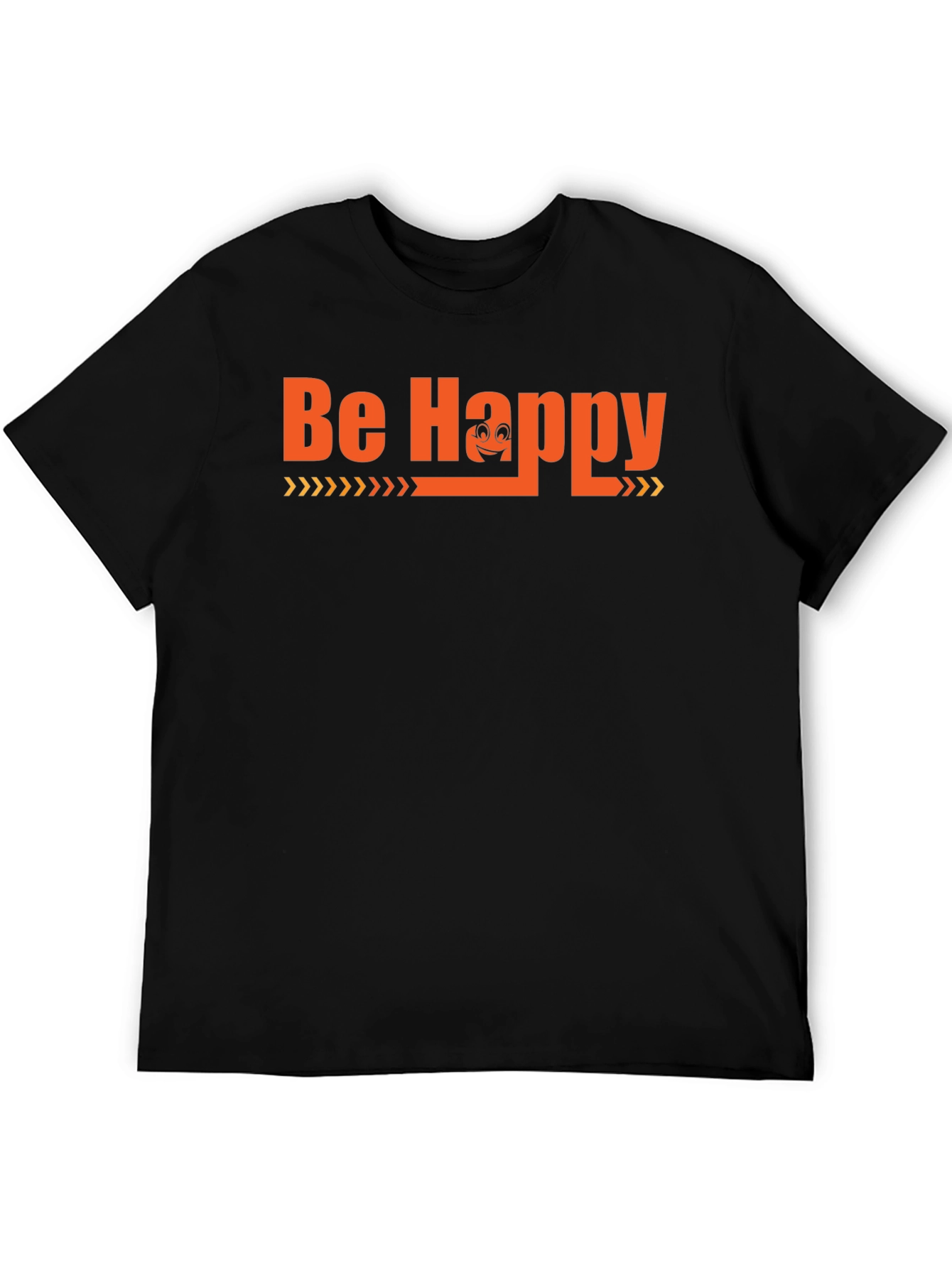Be Happy Graphic Tee - Black